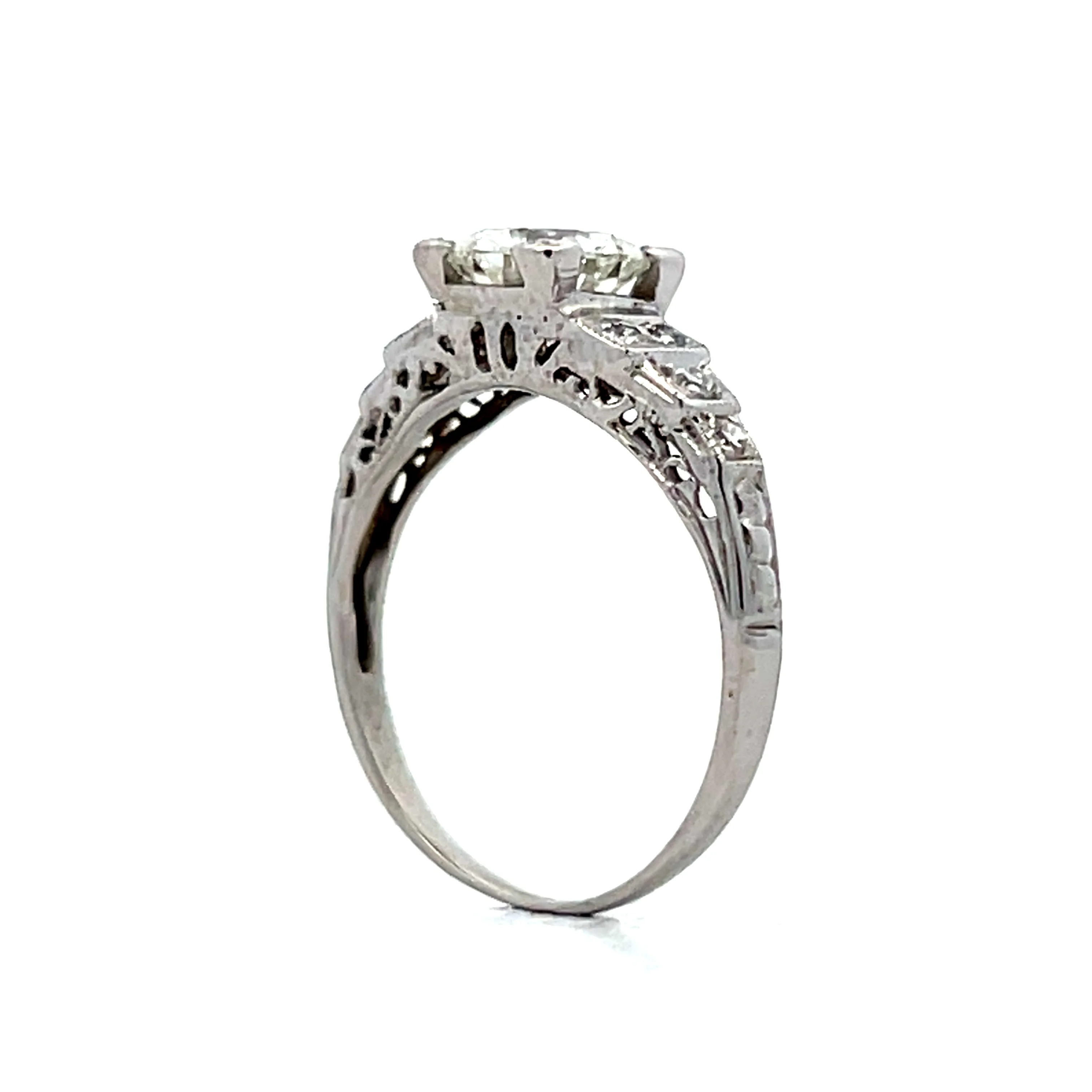 .97 Vintage Art Deco Diamond Engagement Ring in 14k - Image 5
