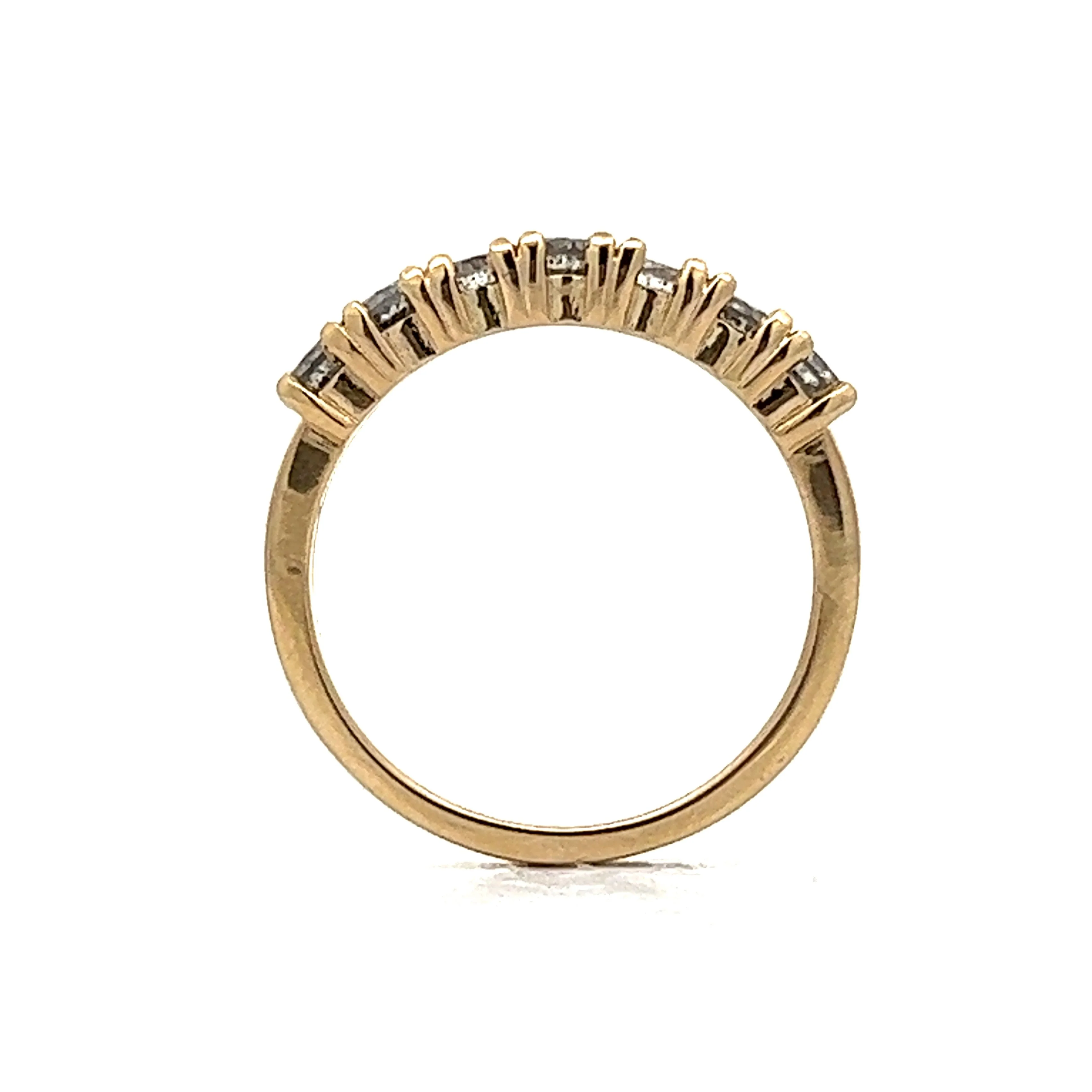 .98 Grey Diamond Wedding Band in 14k Yellow Gold - Image 4