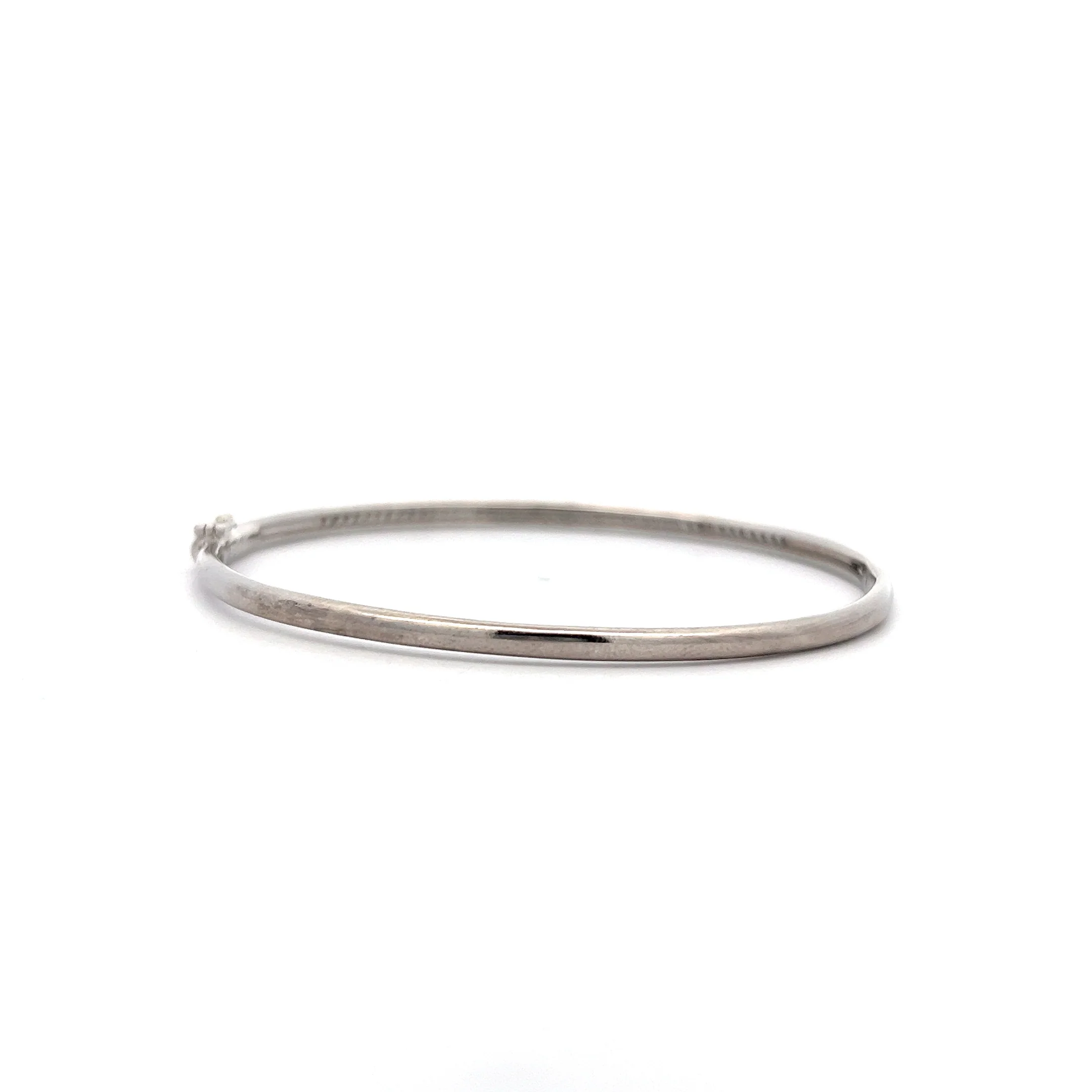 .98 Round Brilliant Diamond Bangle Bracelet in 14k - Image 2