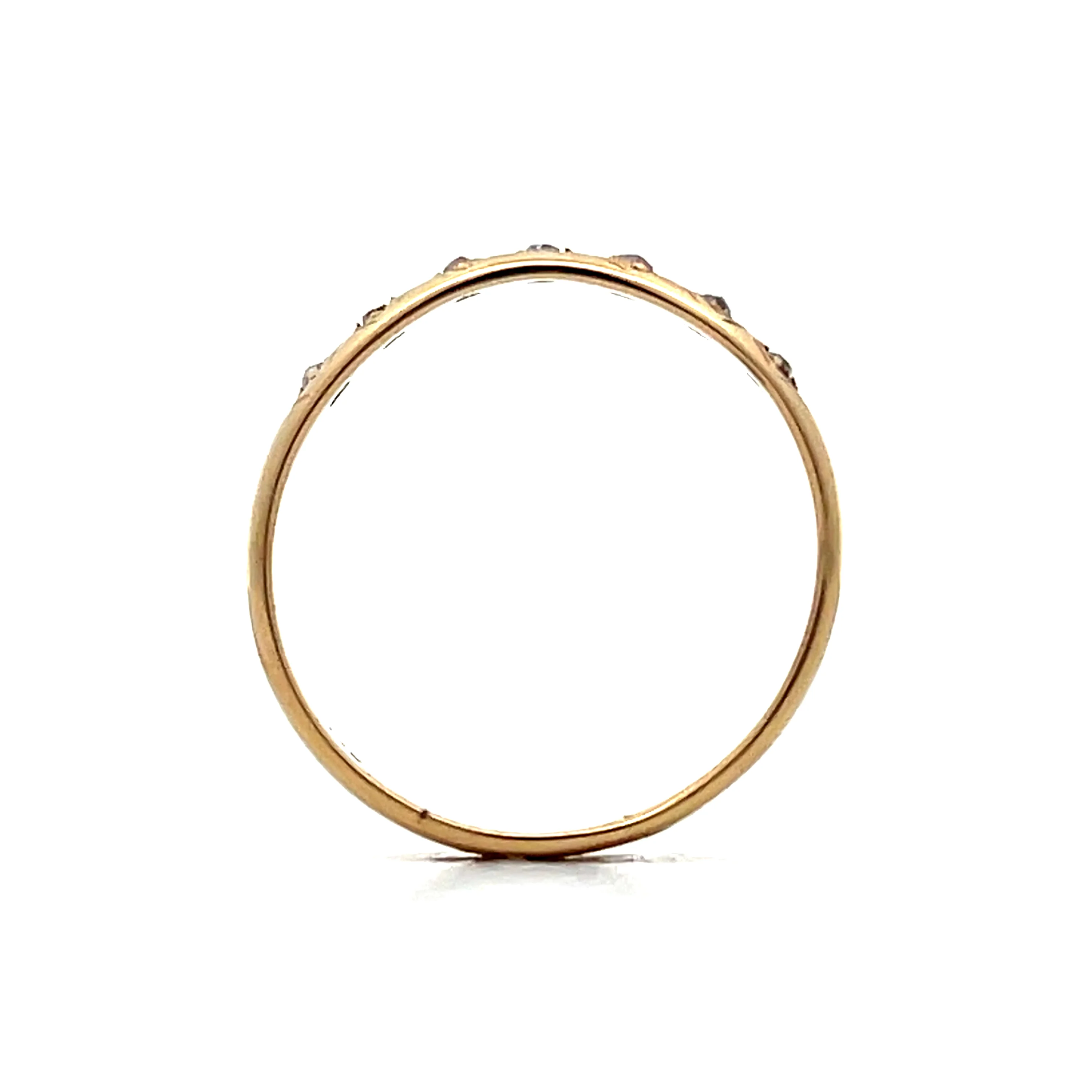.98 Vintage Retro Diamond Band in 14k Yellow Gold - Image 4