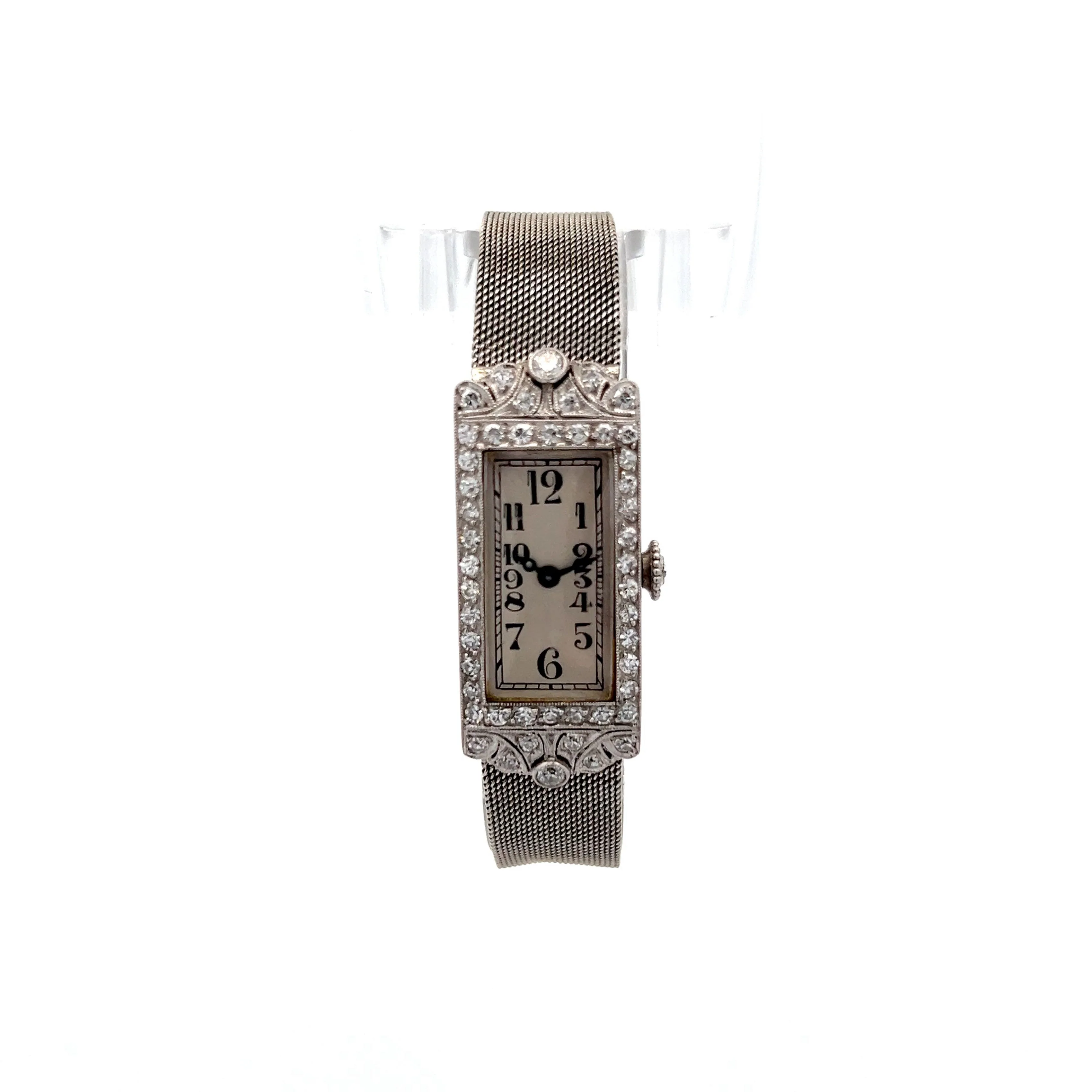 .99 Antique Art Deco Diamond Watch in Platinum & 18k