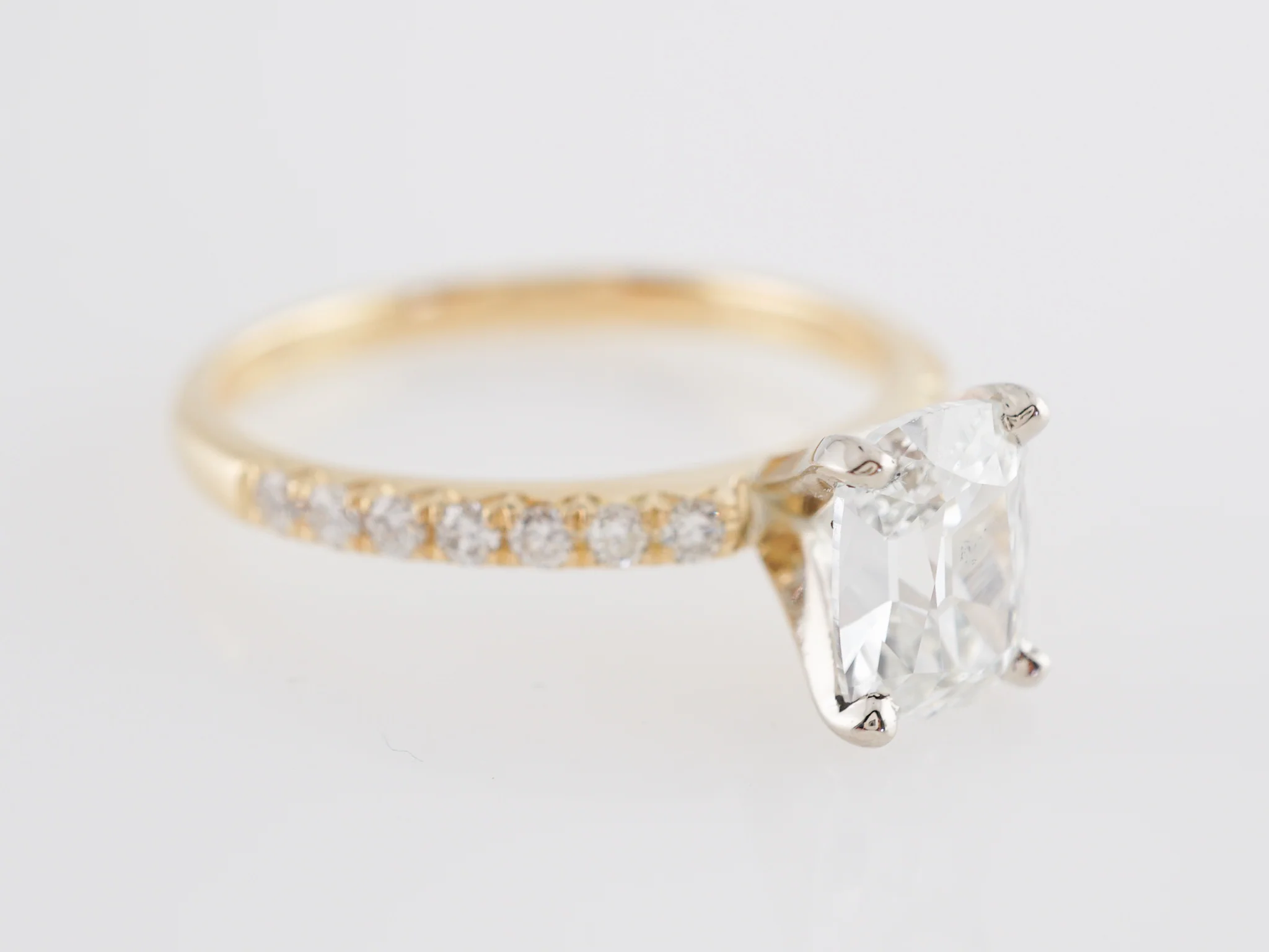 .99 Cushion Cut Diamond Engagement Ring in 14k Gold - Image 3