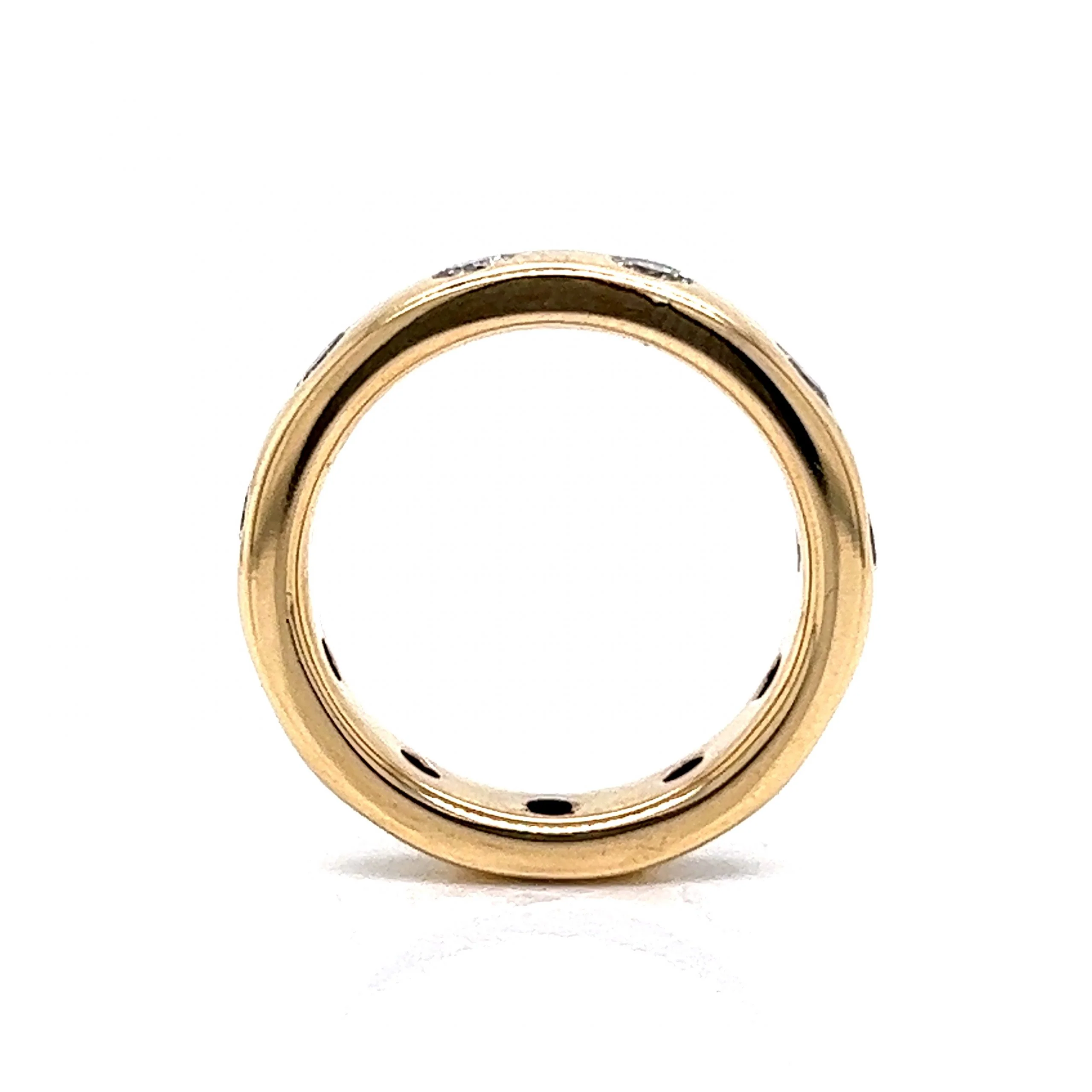 .99 Flush Set Diamond Eternity Band in 18k Yellow Gold - Image 4