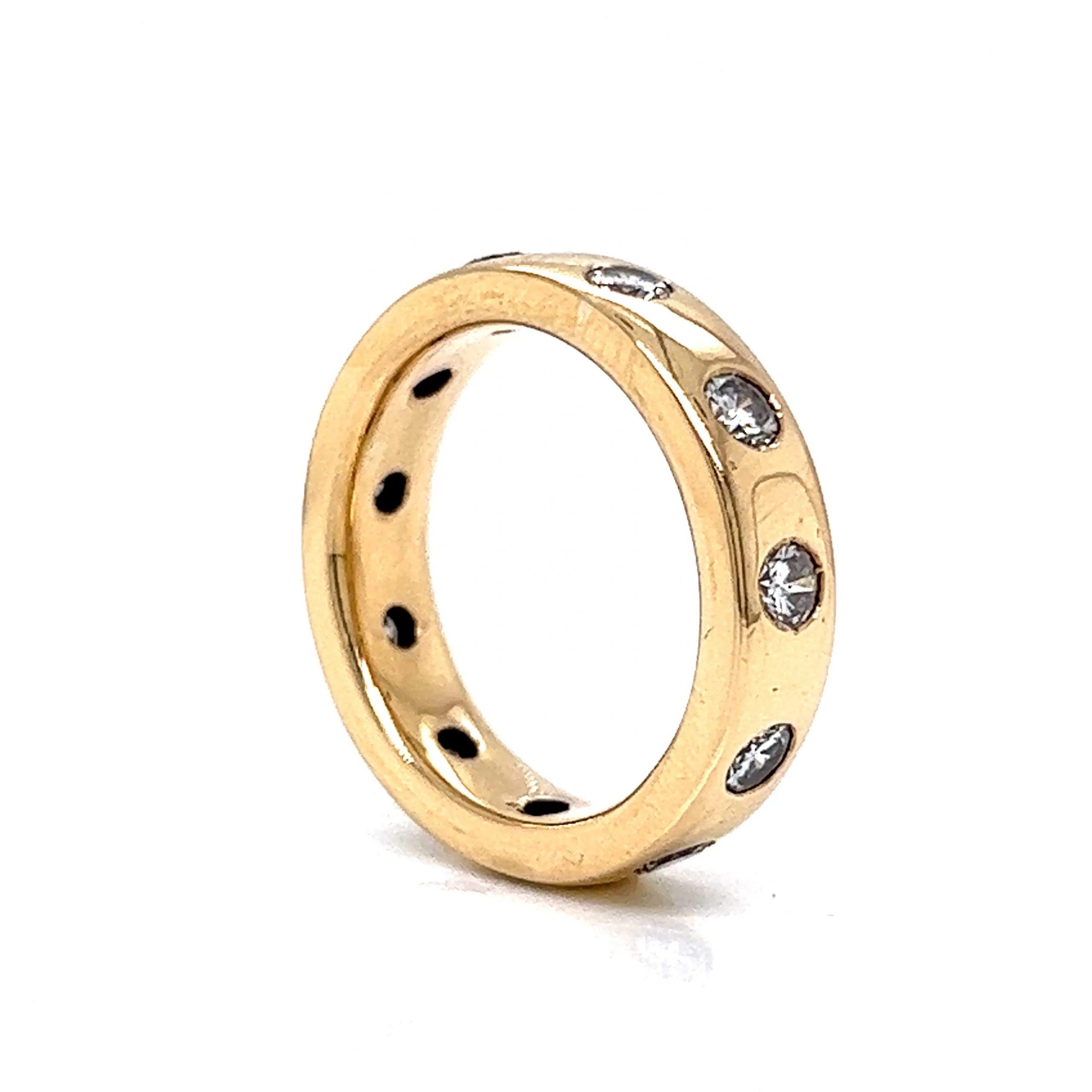 .99 Flush Set Diamond Eternity Band in 18k Yellow Gold - Image 5