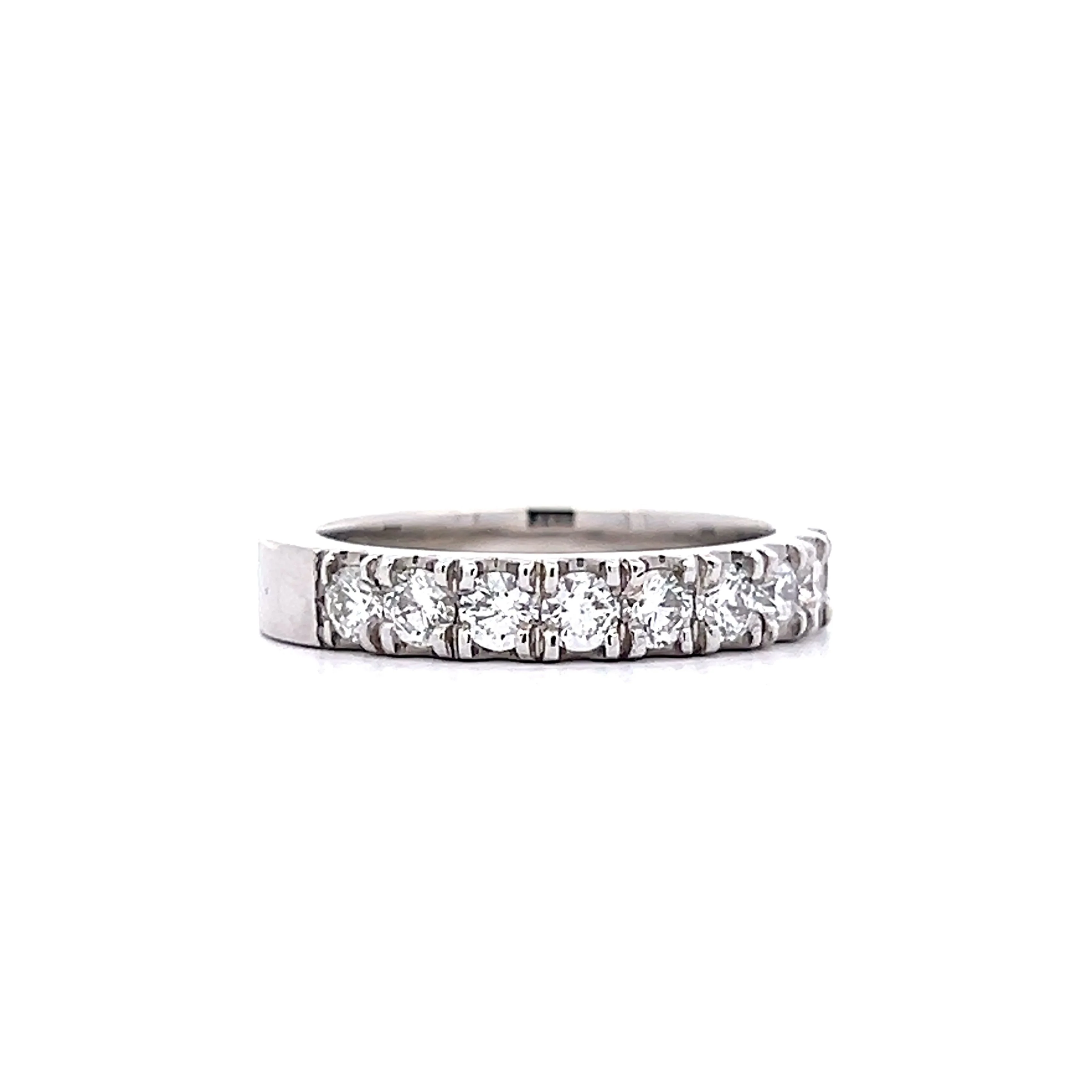 .99 French Set Diamond Band in Platinum - Image 3
