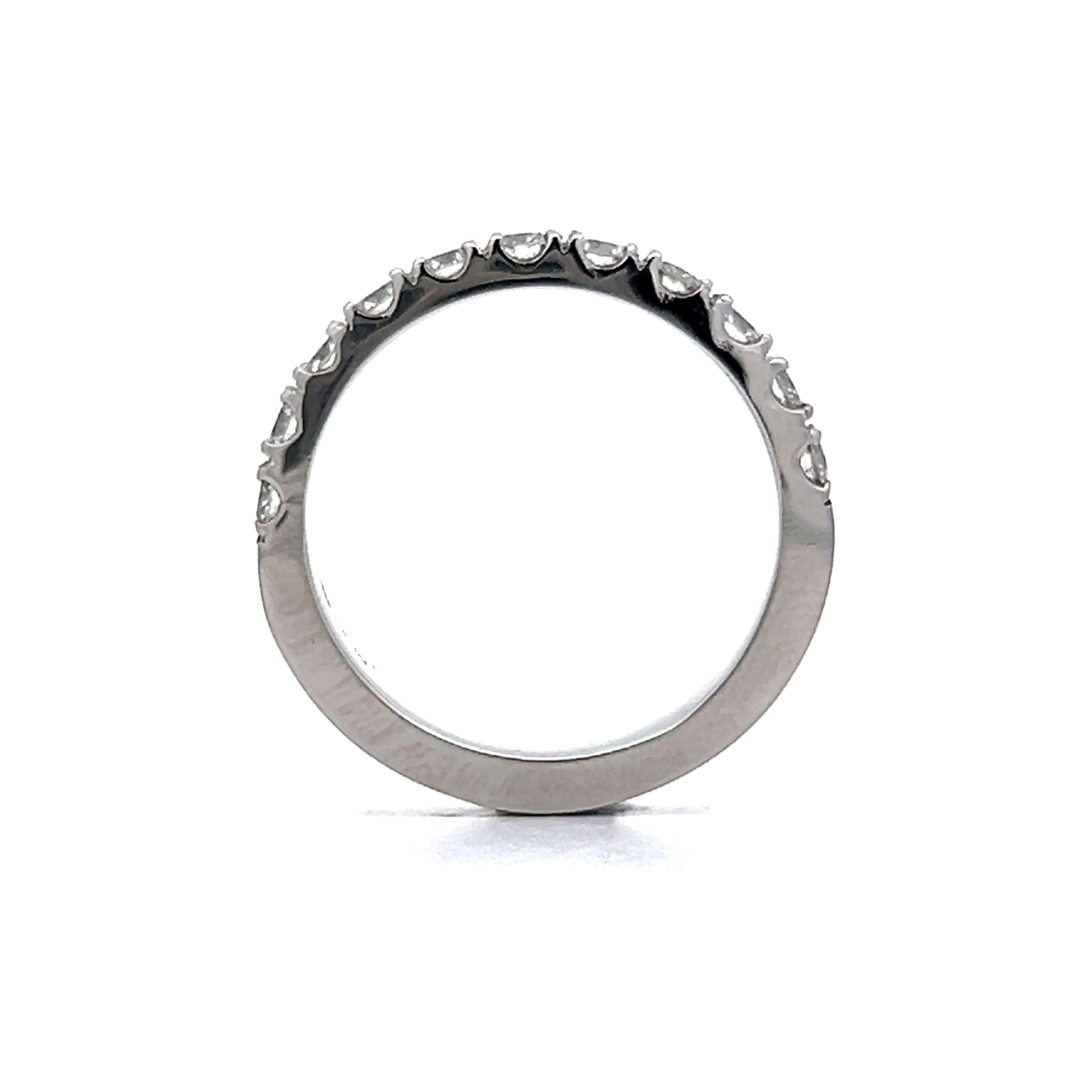 .99 French Set Diamond Band in Platinum - Image 4