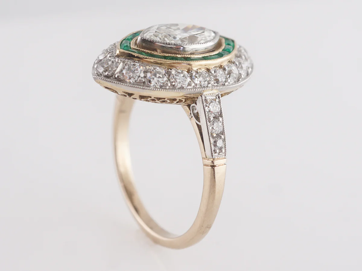 .99 Mid-Century Marquise Diamond Ring in 18k Yellow Gold and Platinum - Image 4