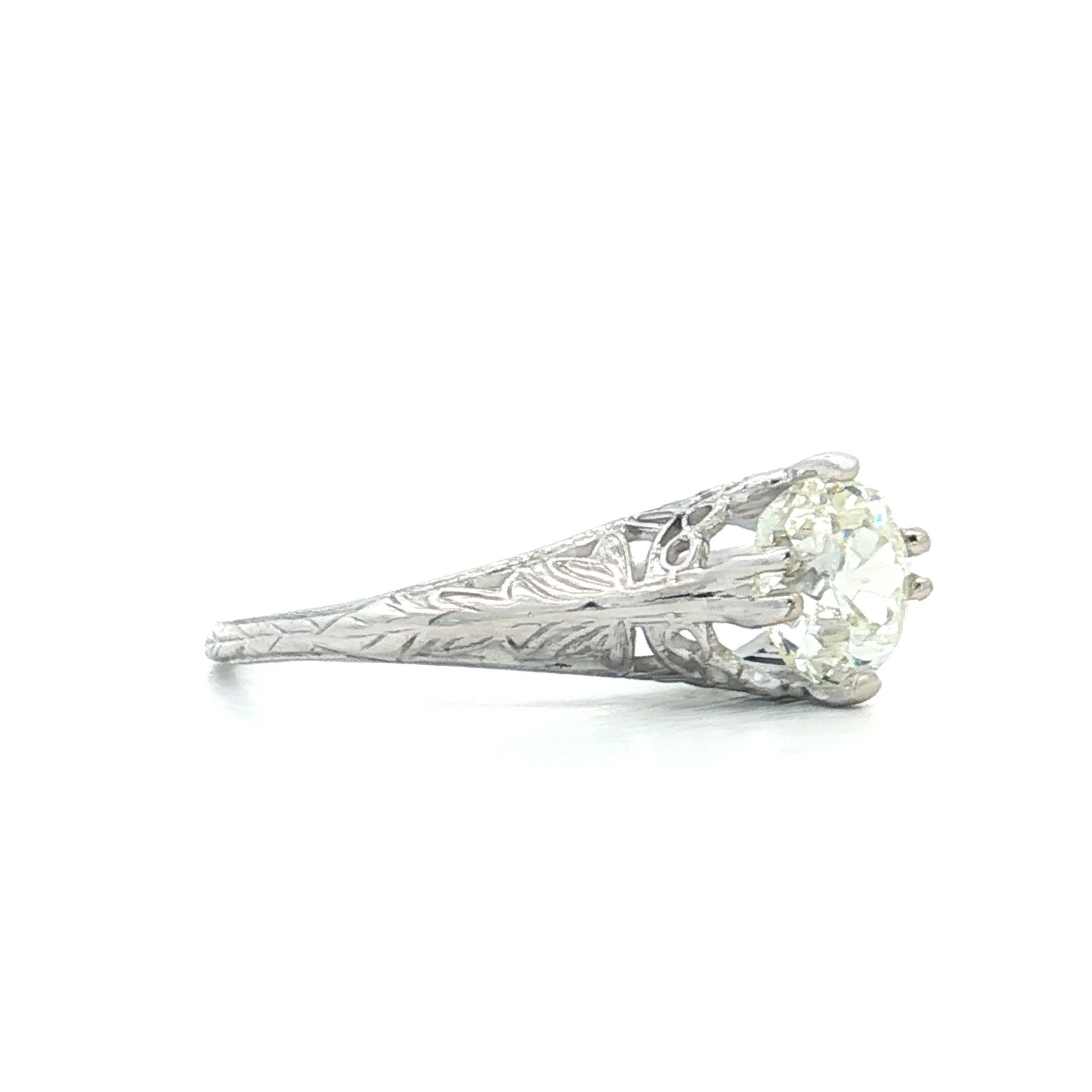 .99 Vintage Deco Diamond Engagement Ring 18k - Image 3