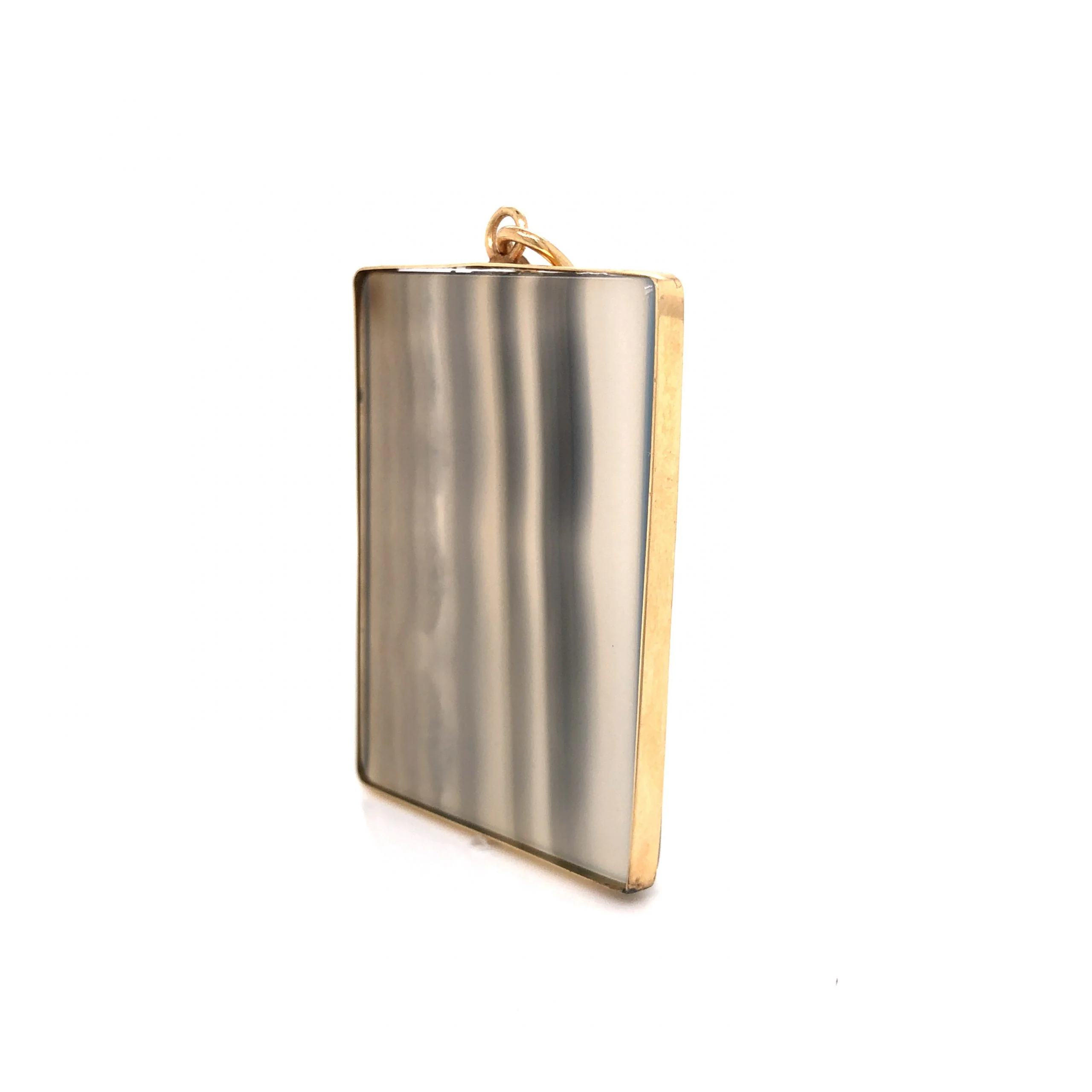 Agate Slab Pendant in 14k Yellow Gold - Image 3