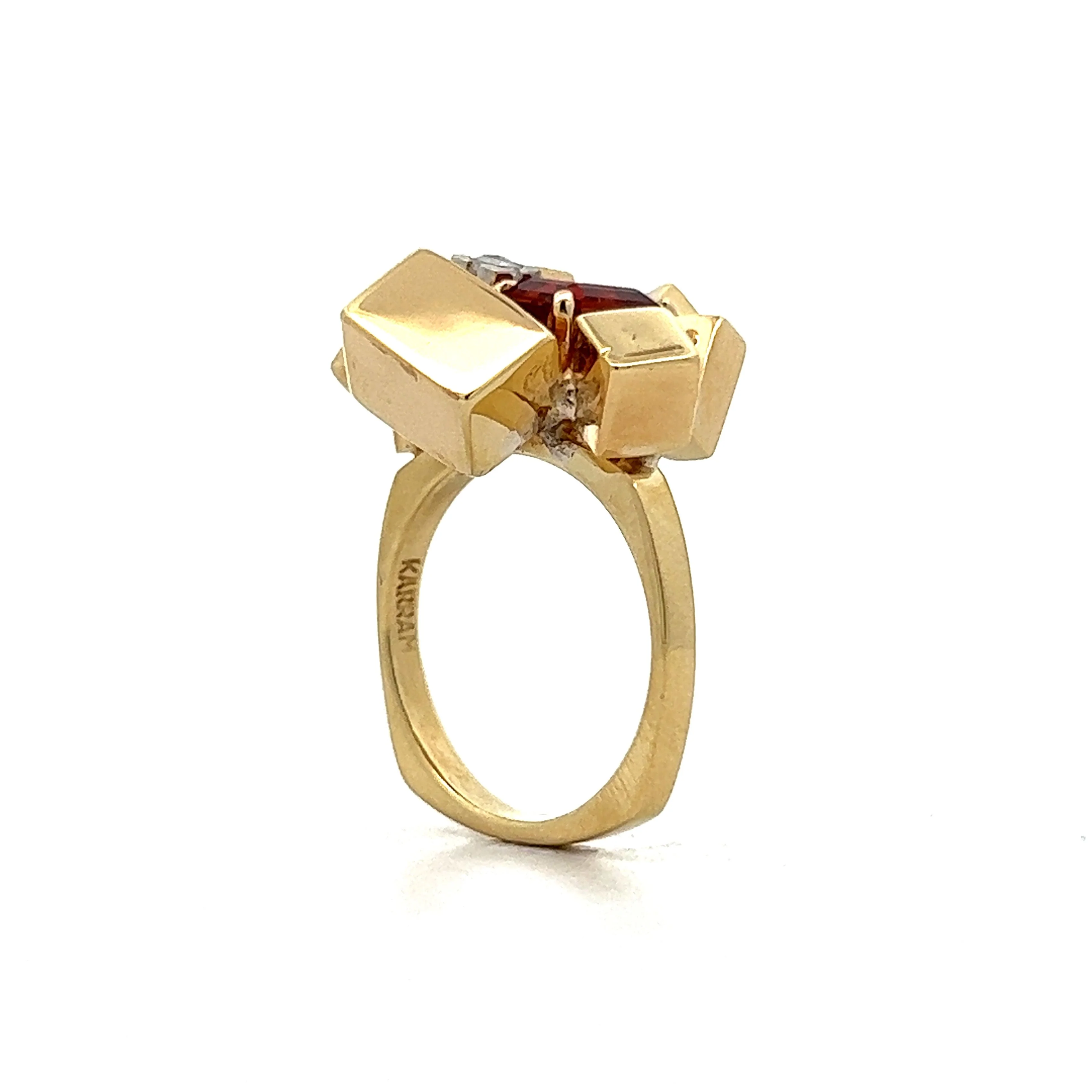 Alfred Karram Cocktail Ring in 18k Yellow Gold - Image 5