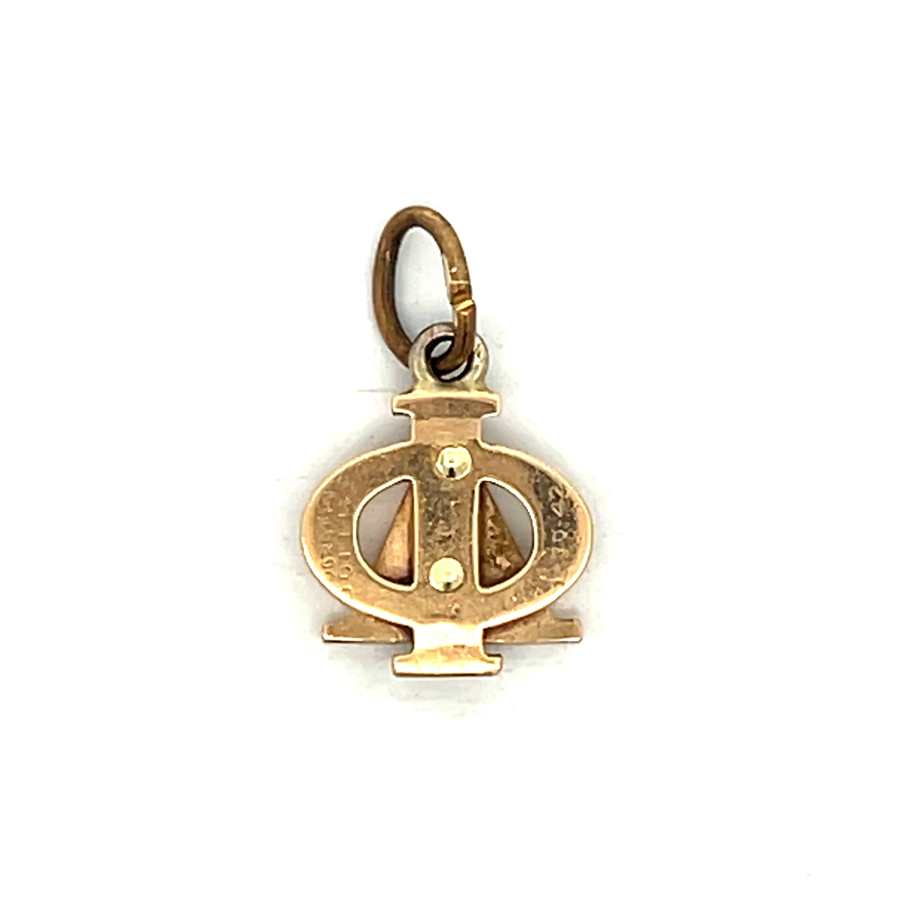 Alpha Phi Greek Charm in 14k Yellow Gold - Image 2