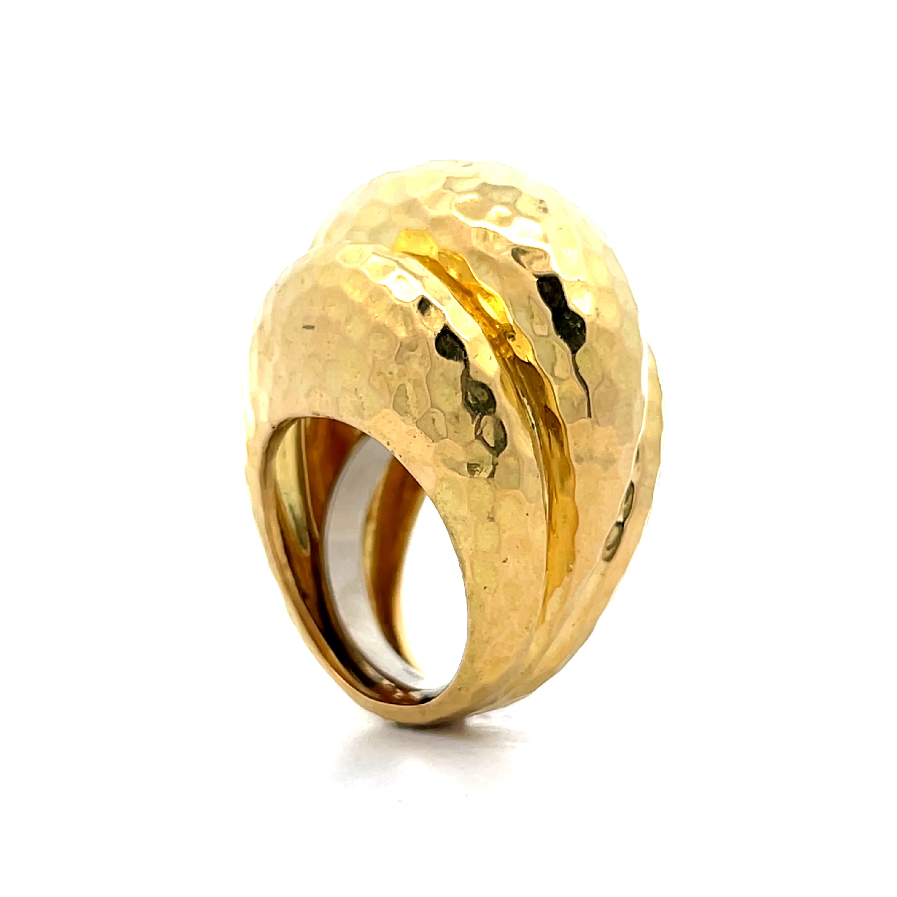 Andrew Clunn Domed Cocktail Ring in 18k Yellow Gold - Image 5