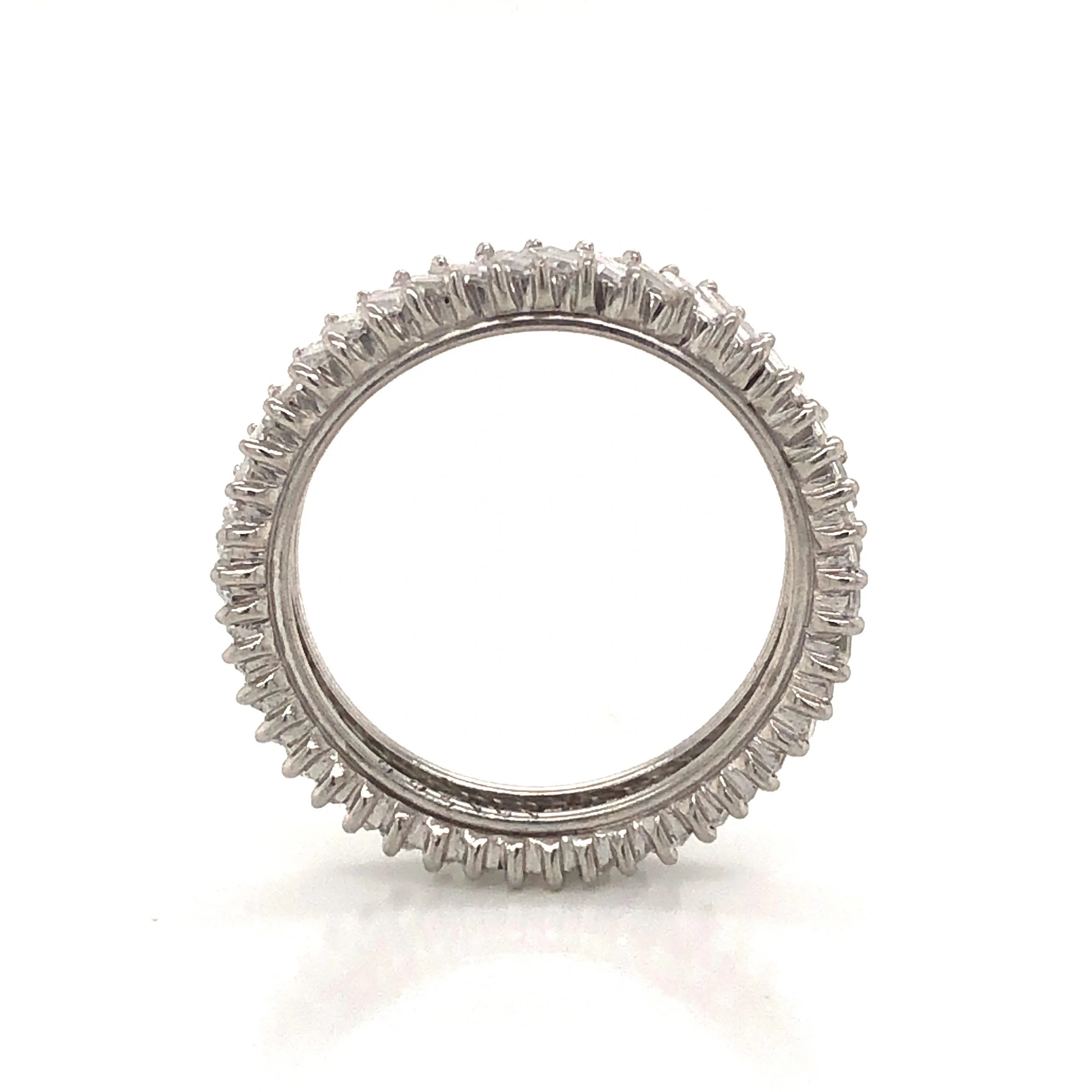 Angled Baguette Diamond Eternity Band in Platinum - Image 3