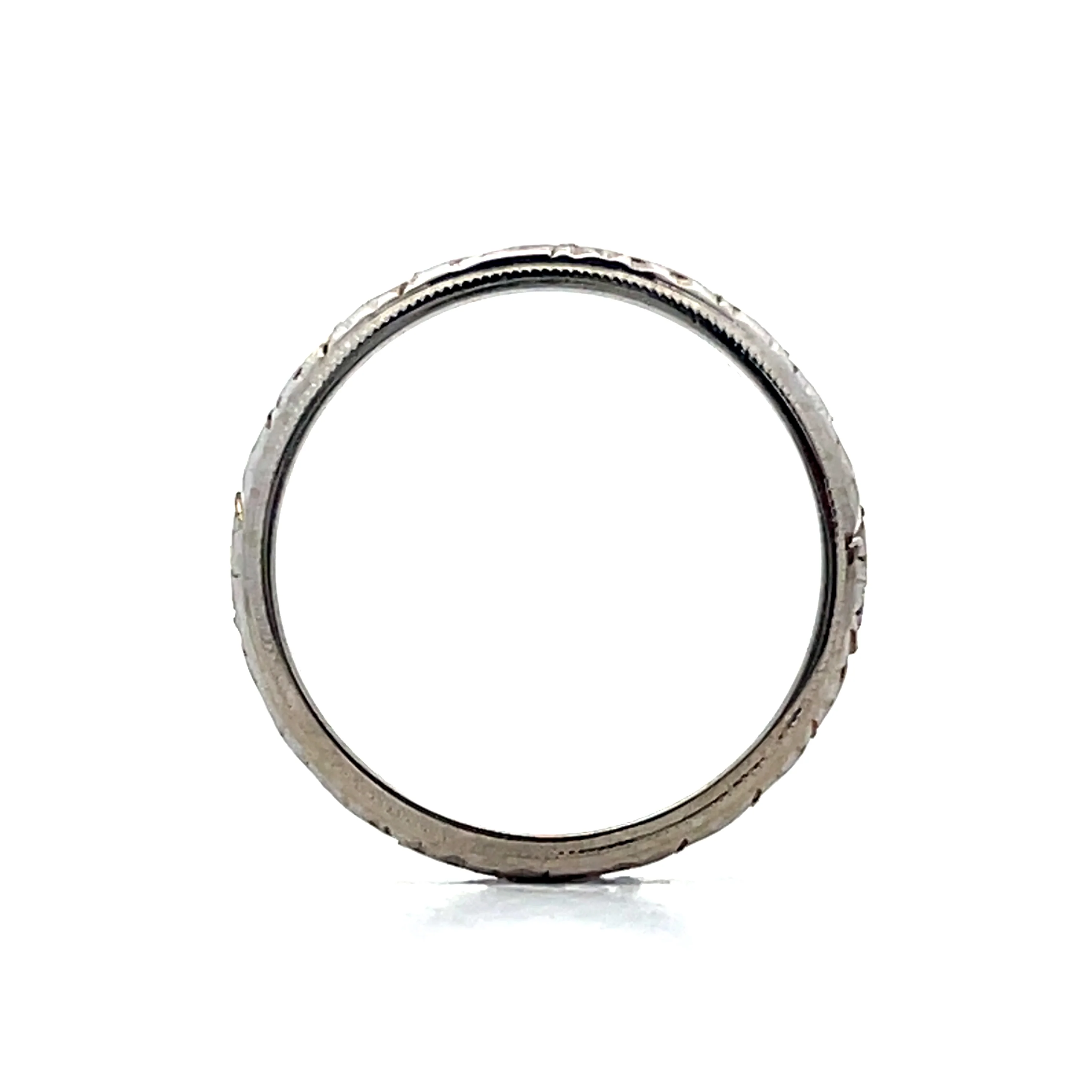 Antique 1920s Deco Orange Blossom Band in 18k - Image 4