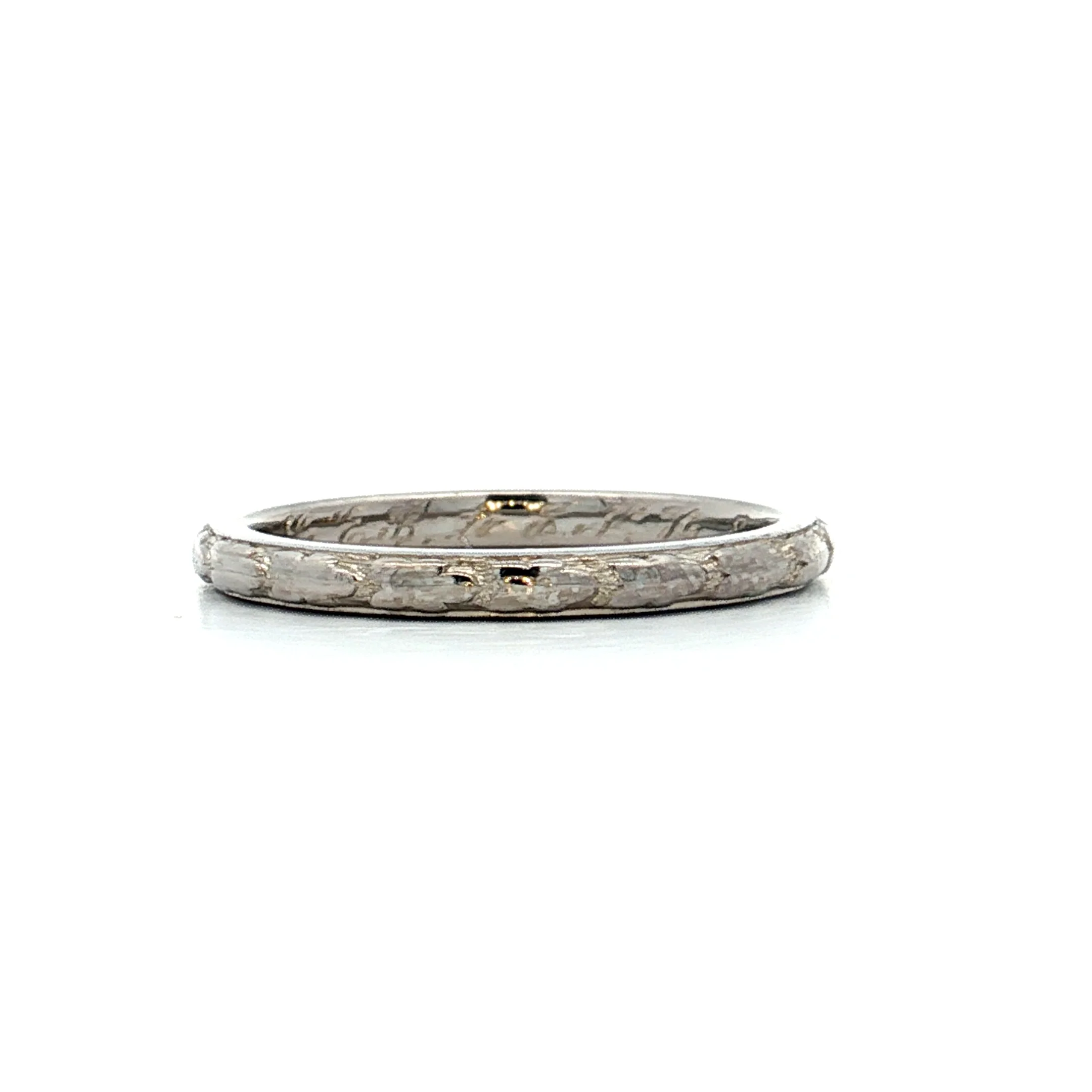 Antique 1920s Orange Blossom Wedding Band 18k - Image 3
