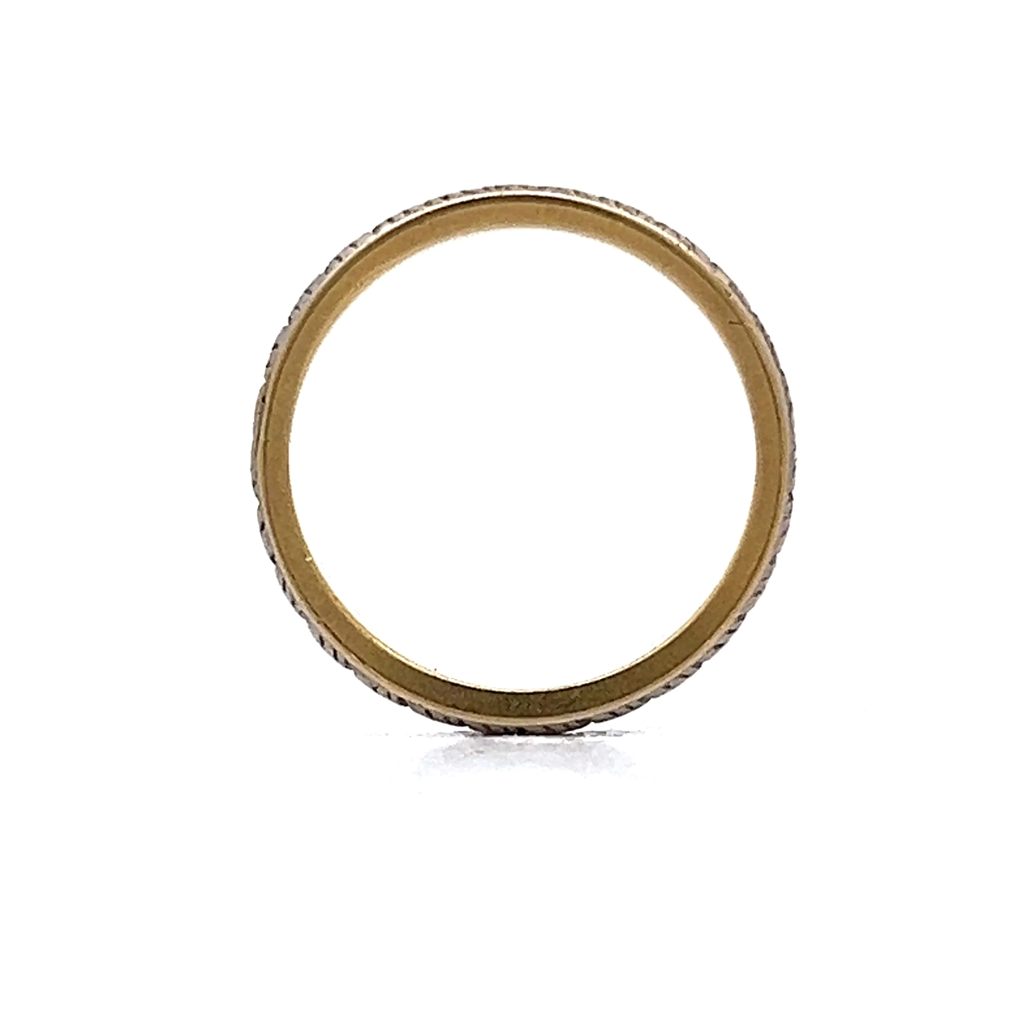 Antique Art Deco Chevron Engraved Band in 18k - Image 4