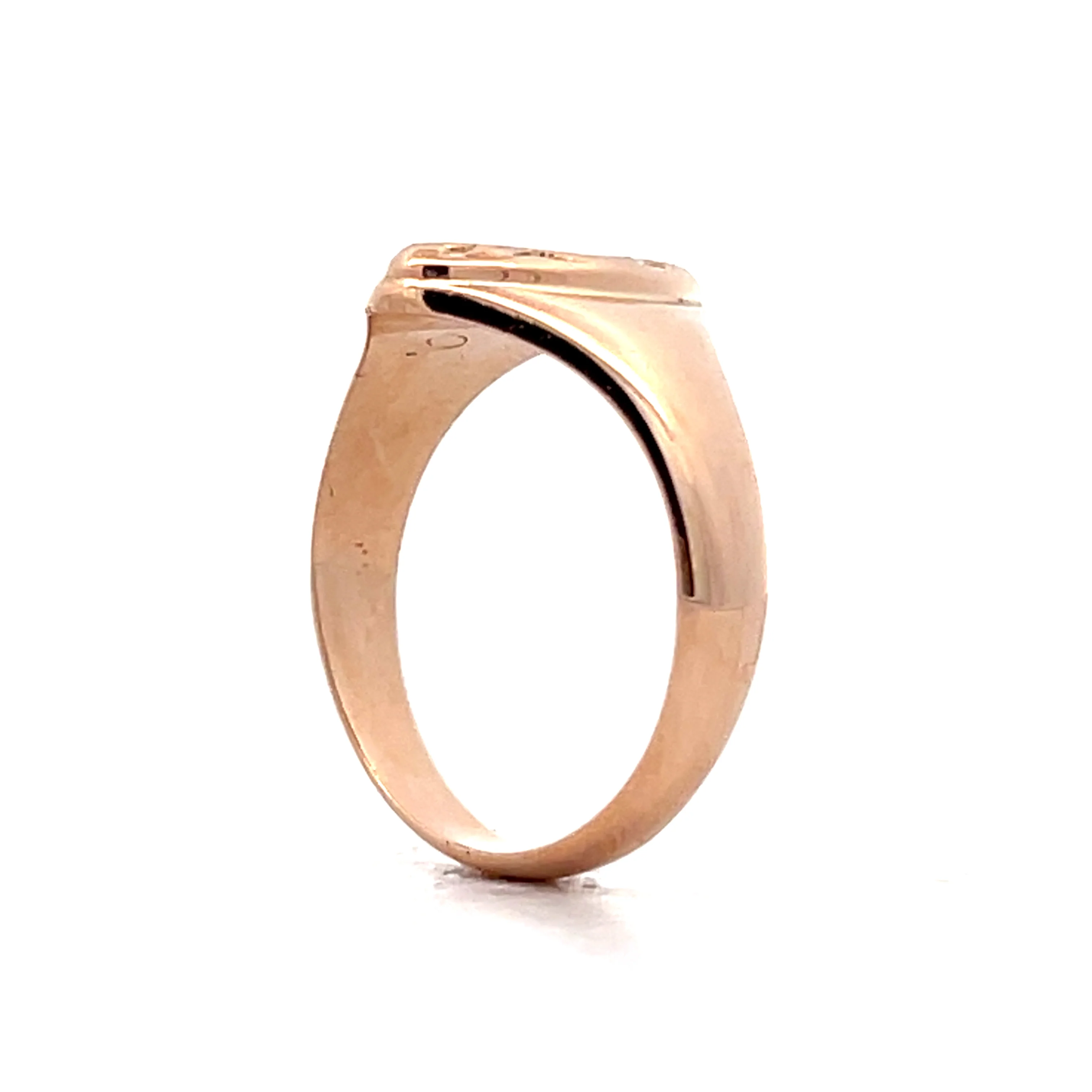 Antique Art Deco Engraved Navette Ring in 10k - Image 5
