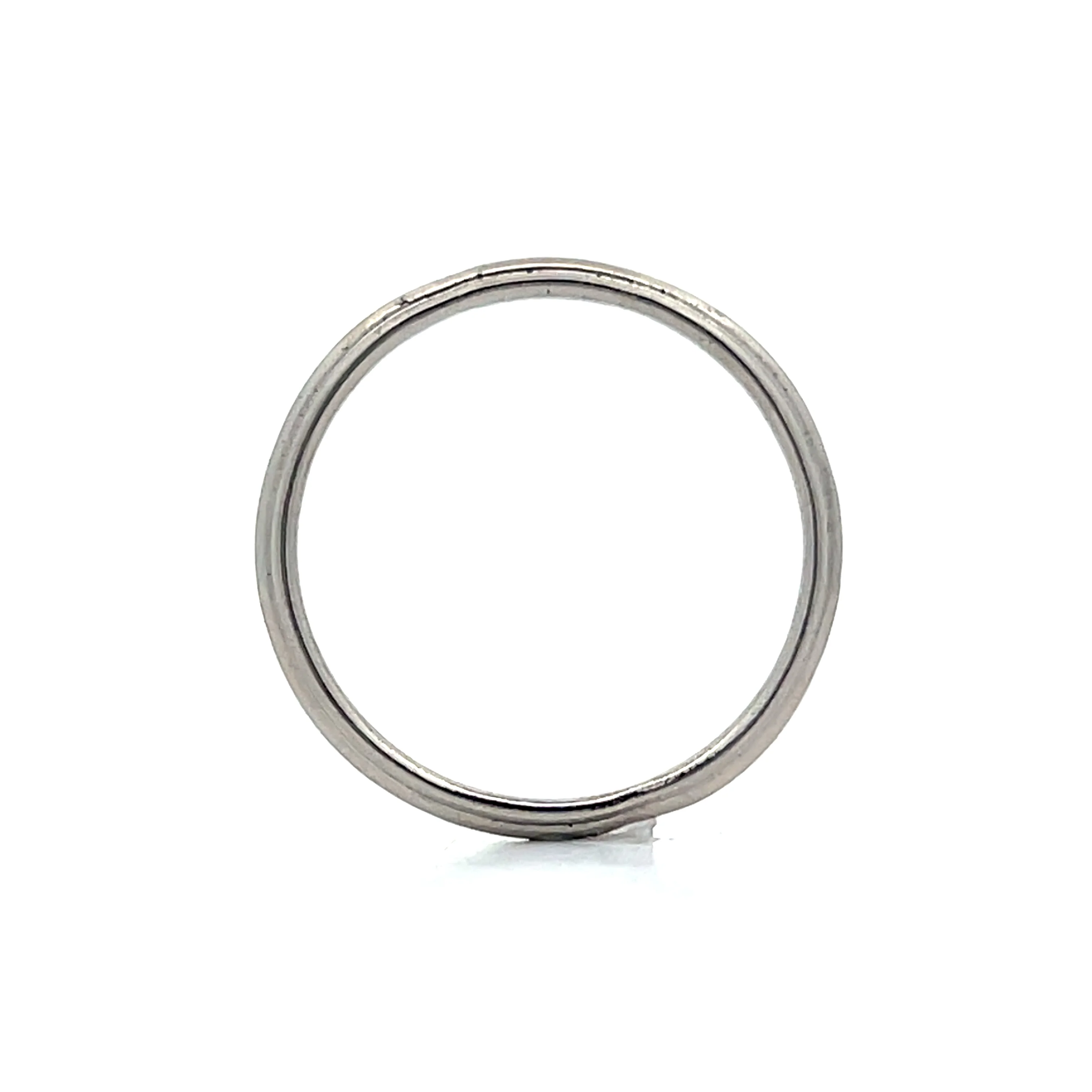 Antique Art Deco Knife Edge Wedding Band in Platinum - Image 4