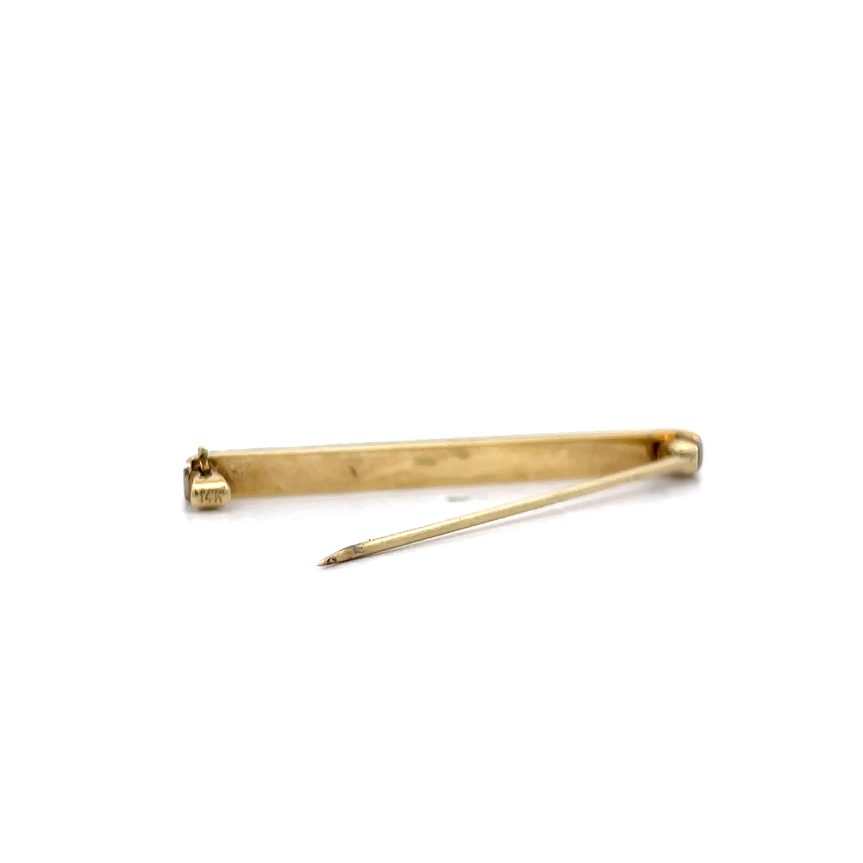 Antique Art Deco Pearl Brooch 14k Two-Tone Gold - Image 3