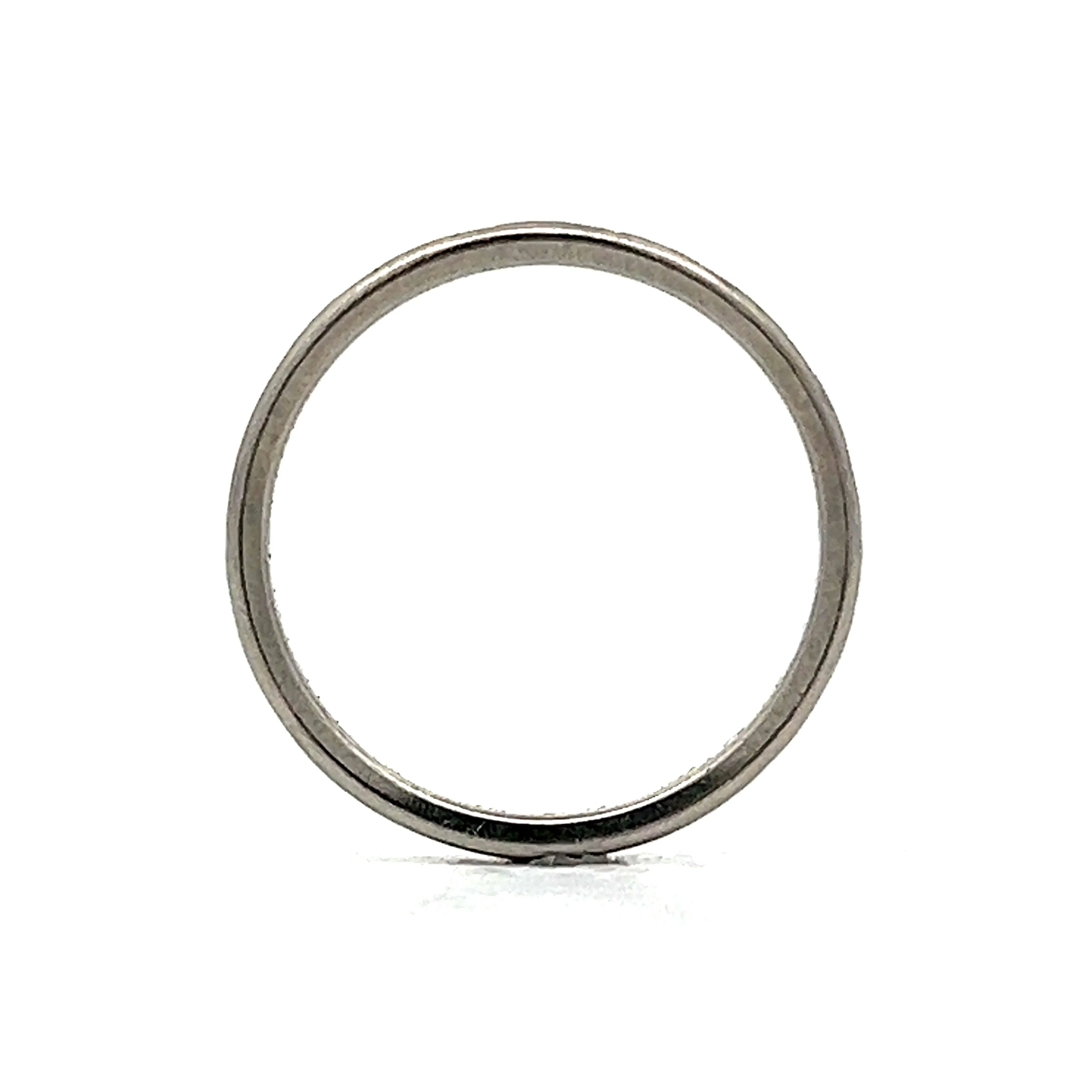 Antique Art Deco Textured Band in Platinum - Image 4