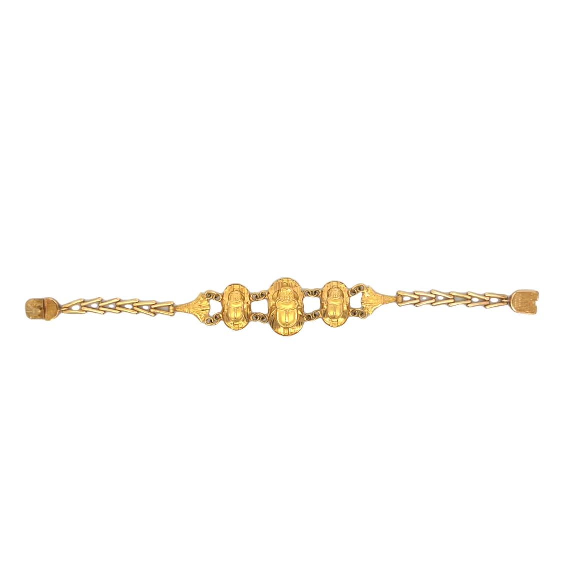 Antique Art Nouveau Scarab Beetle Bracelet in 18k - Image 5