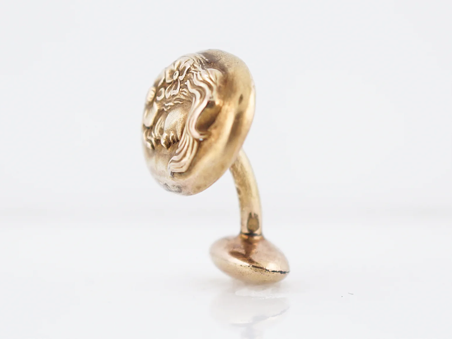 Antique Cufflinks Art Nouveau in 14K Yellow Gold - Image 5