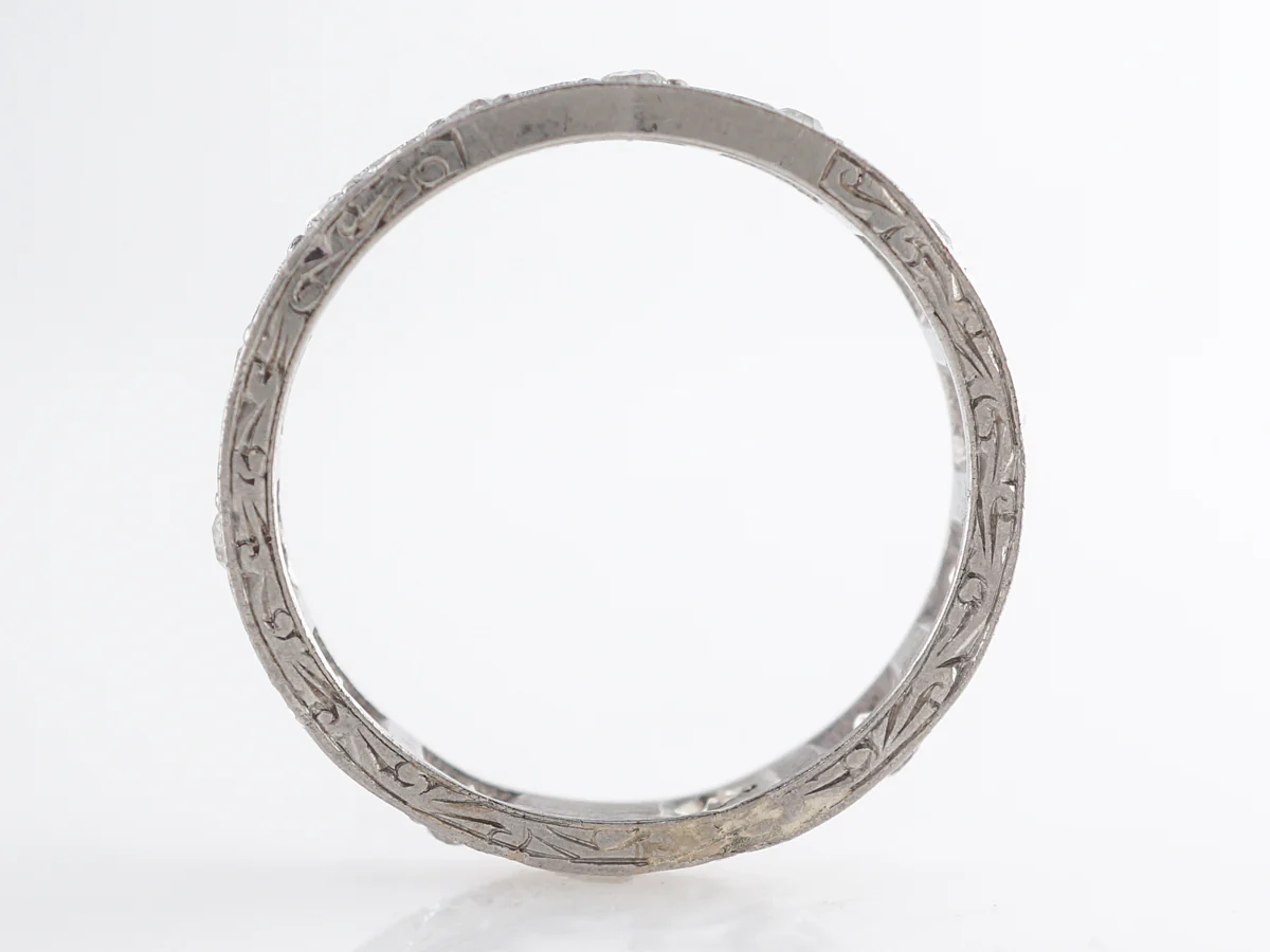 Antique Deco Eternity Band w/ Old Euro & Mine Cut Diamonds - Image 3