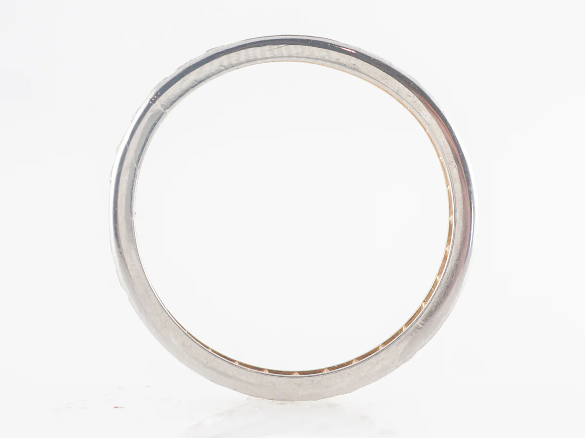 Antique Deco Eternity Diamond Wedding Band in Platinum - Image 2