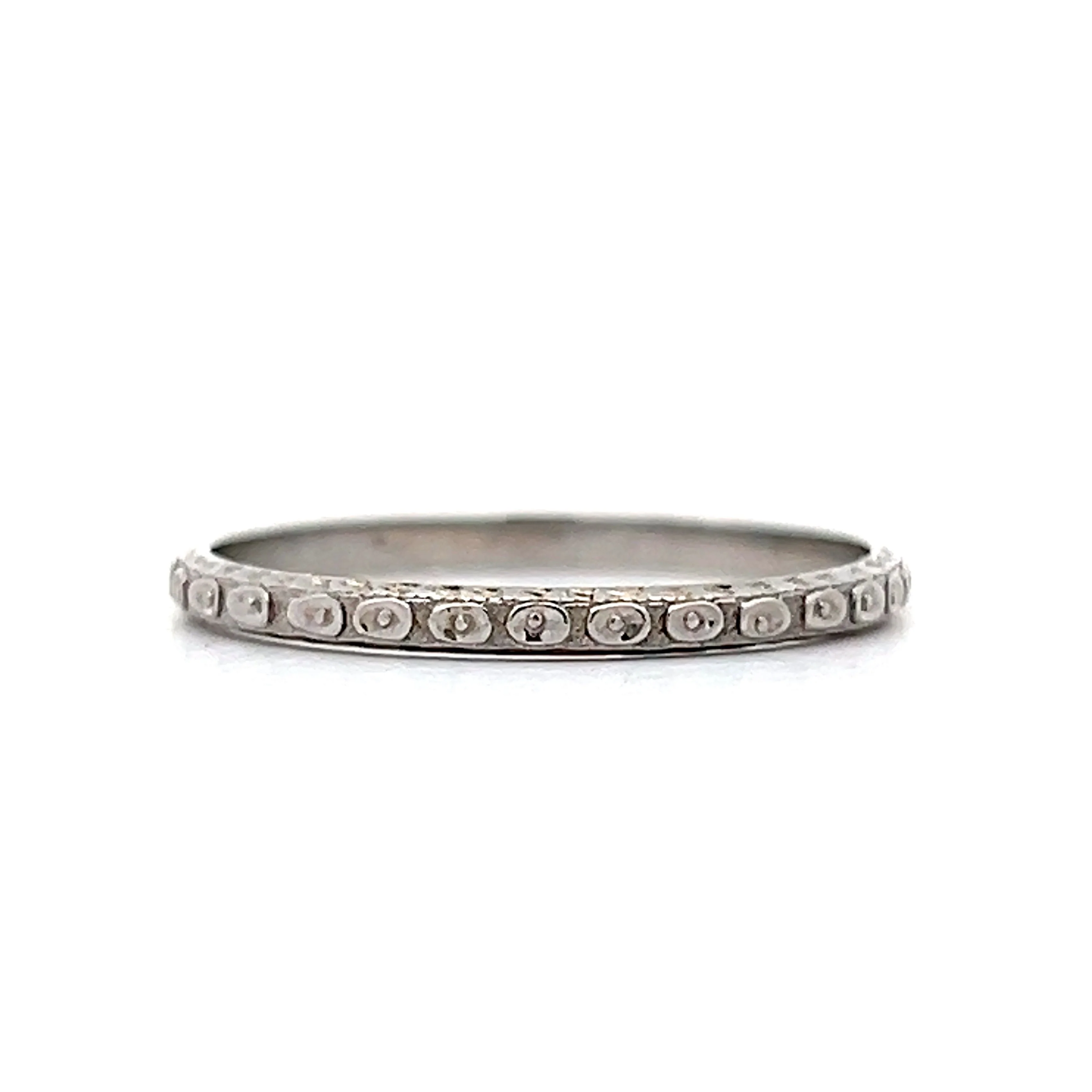 Antique Deco Geometric Eternity Band in 18k - Image 2