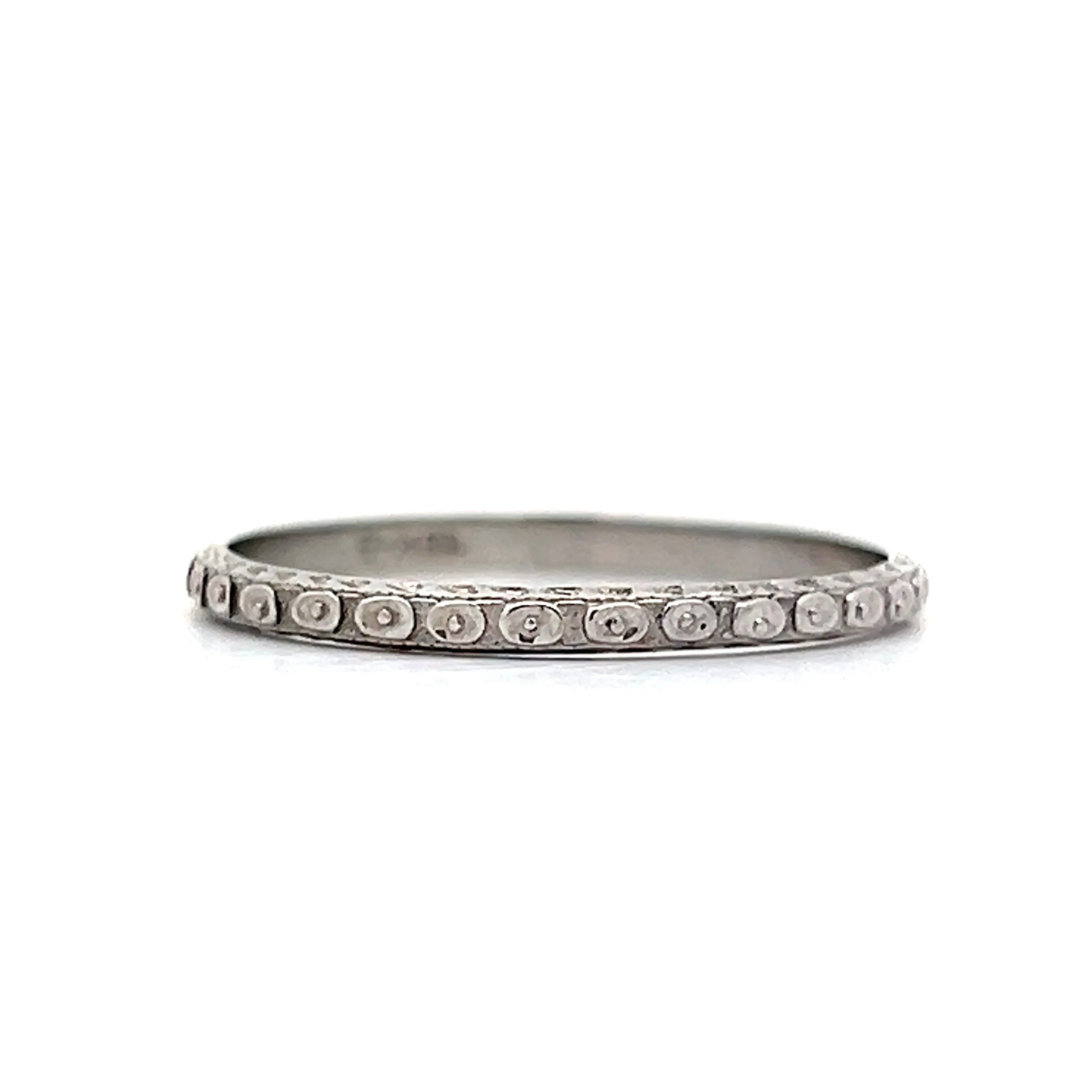 Antique Deco Geometric Eternity Band in 18k - Image 3