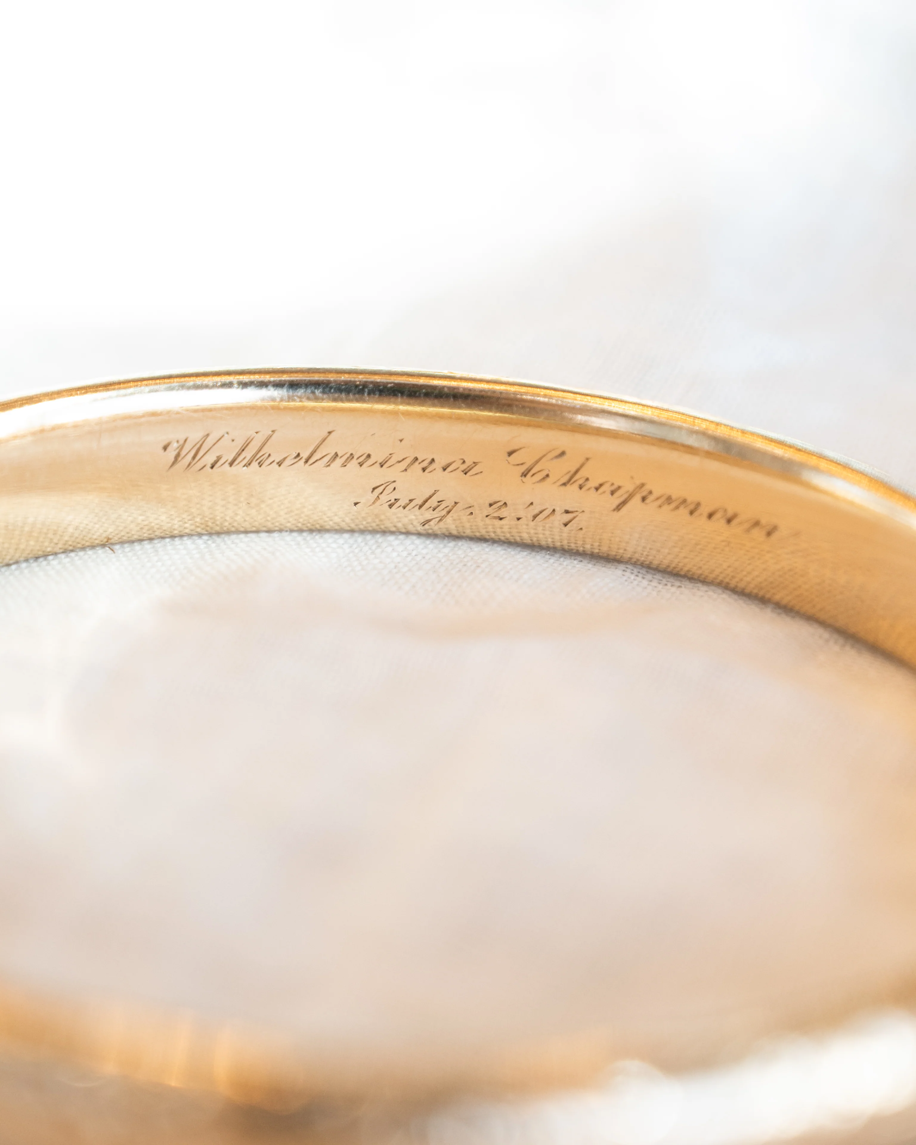 Antique Edwardian Engraved Bangle Bracelet in 14k - Image 6