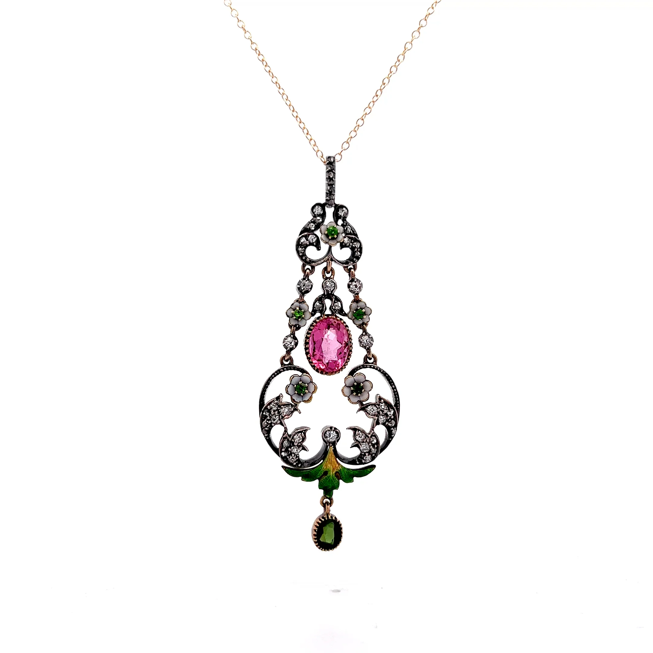 Antique Edwardian Suffragette Pendant in Yellow Gold & Sterling