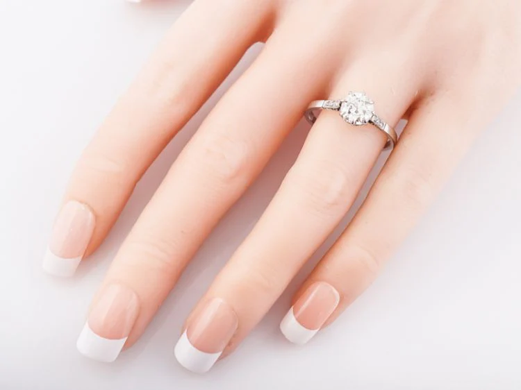 Antique Engagement Ring Art Deco 1.18 Old European Cut Diamond in Platinum - Image 6