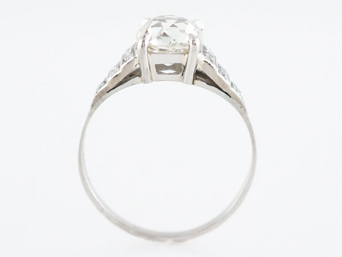 Antique Engagement Ring Art Deco 1.48 Cushion Cut Diamond in Platinum (Copy) - Image 5