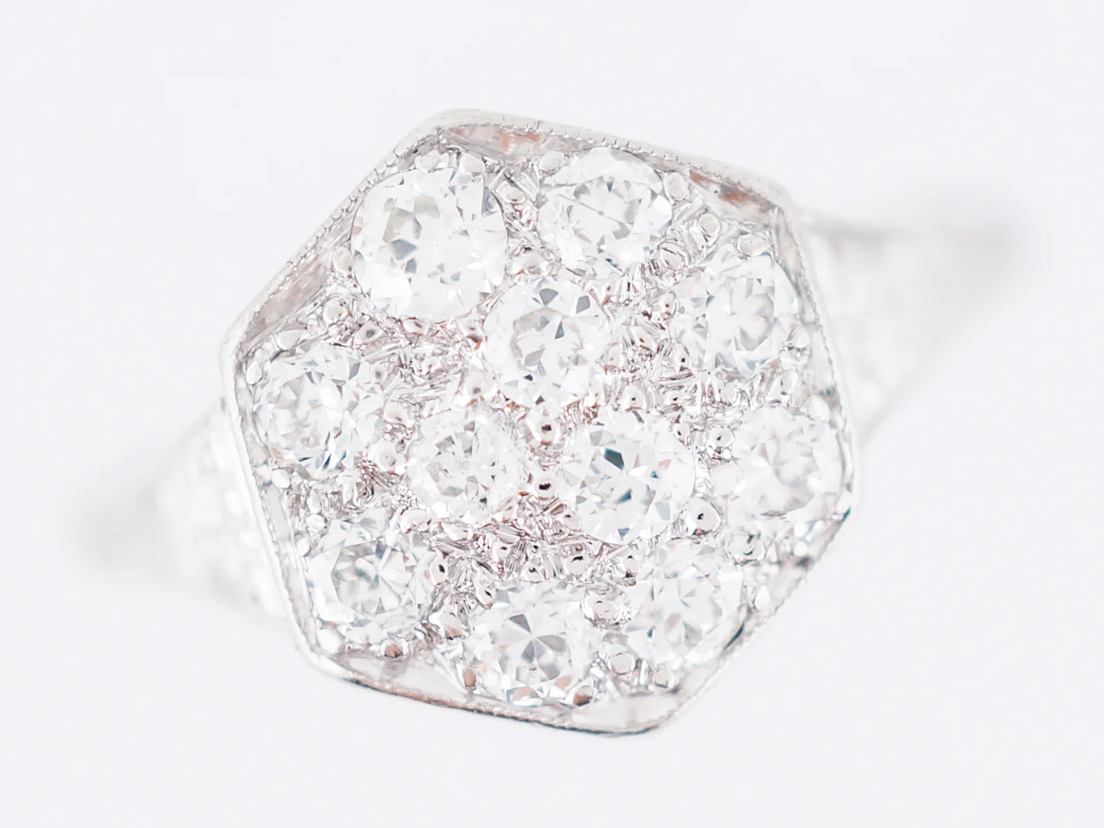 Antique Engagement Ring Art Deco .55 Old European Cut Diamonds in Platinum - Image 4