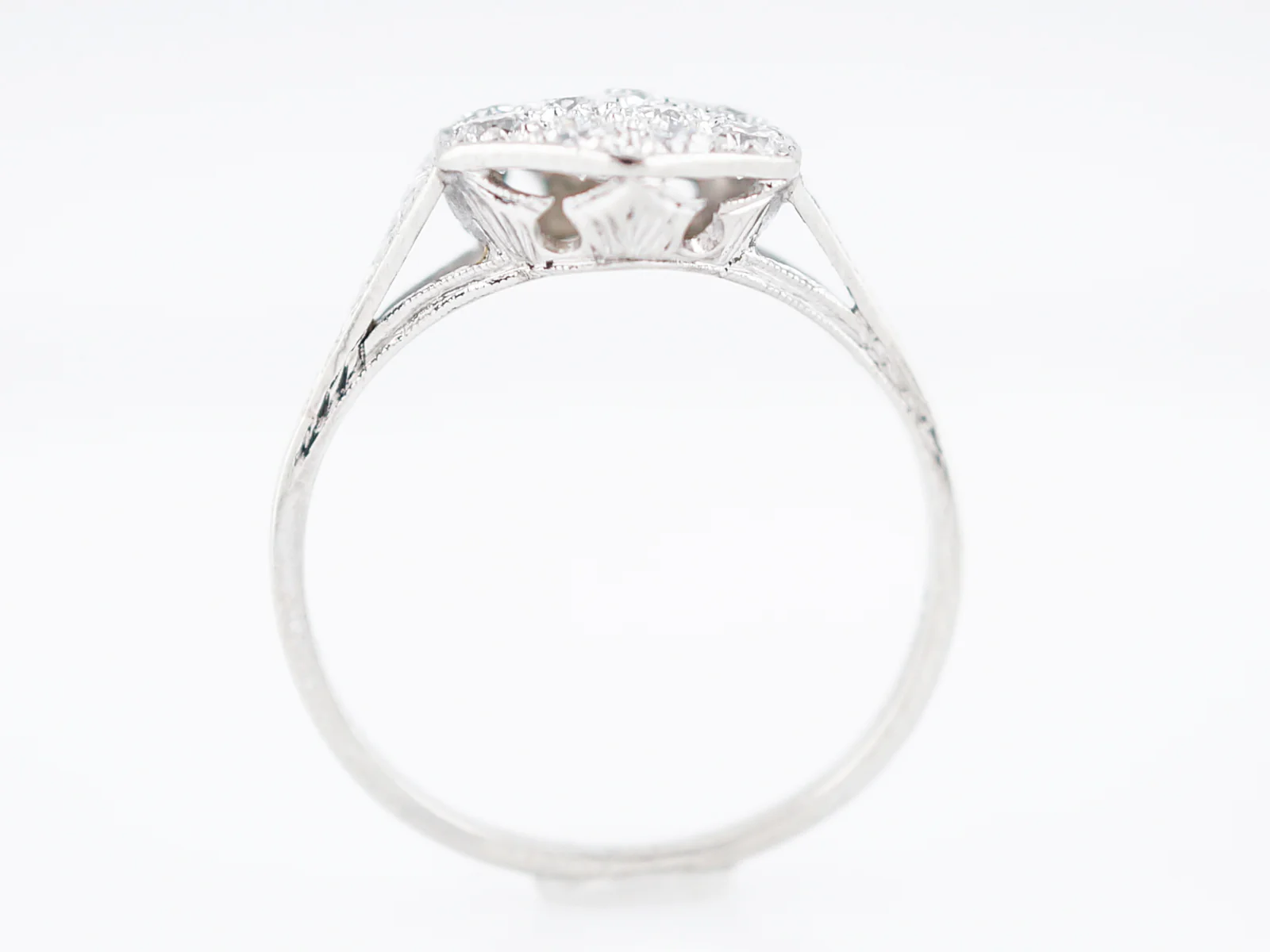 Antique Engagement Ring Art Deco .55 Old European Cut Diamonds in Platinum - Image 6