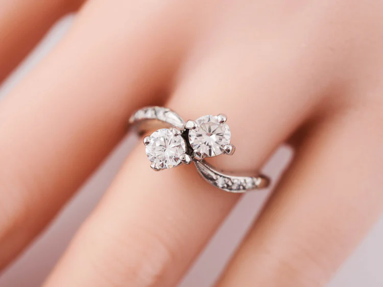Antique Engagement Ring Art Deco .85 Round Brilliant Cut Diamonds in 14k White Gold - Image 7