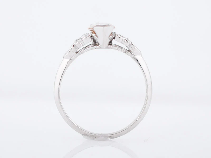 Antique Engagement Ring Art Deco .96 Marquis Cut Diamond in Platinum - Image 7