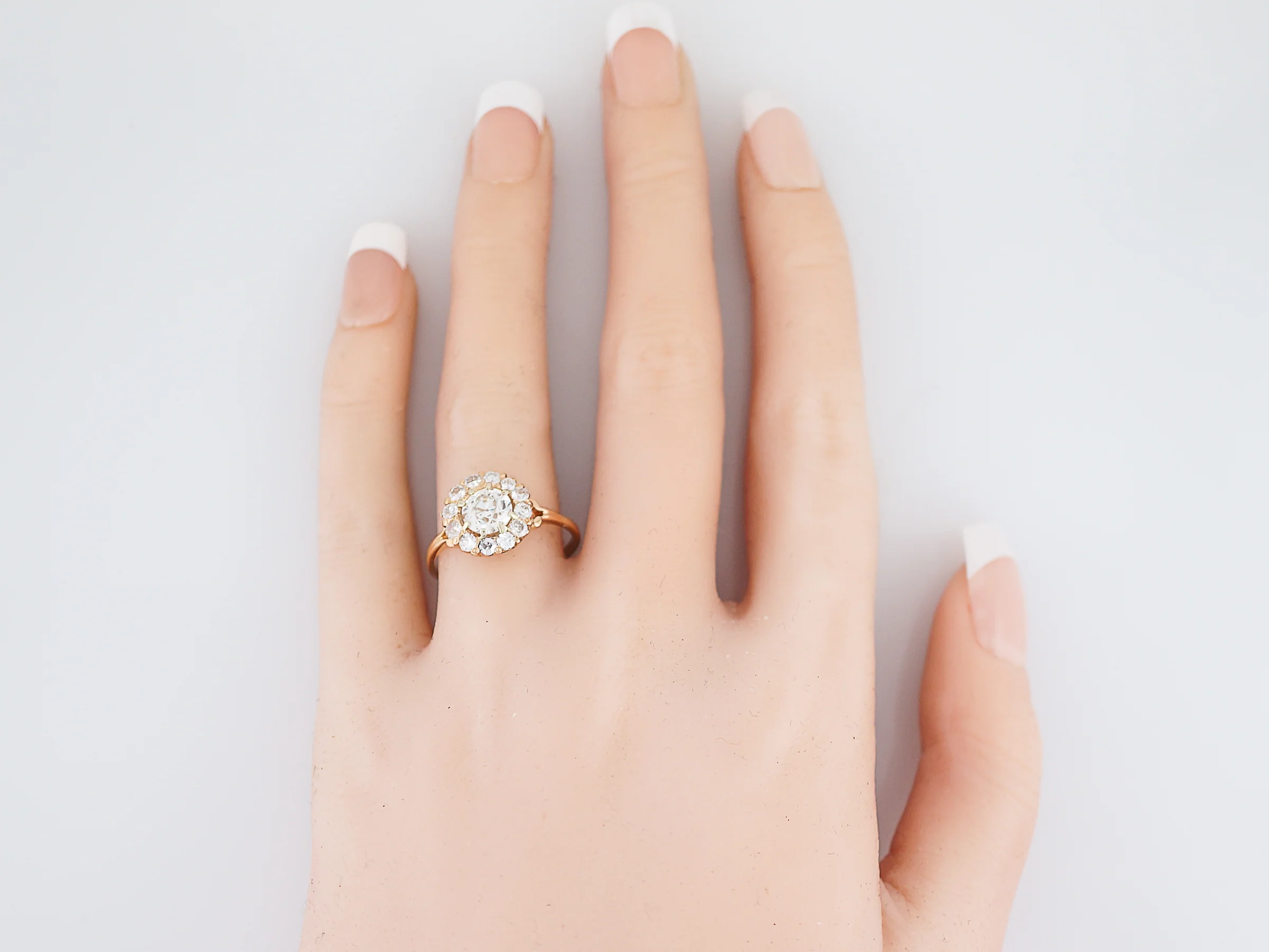 Antique Engagement Ring Victorian 1.01 Old European Cut Diamond in 14k Yellow Gold - Image 7