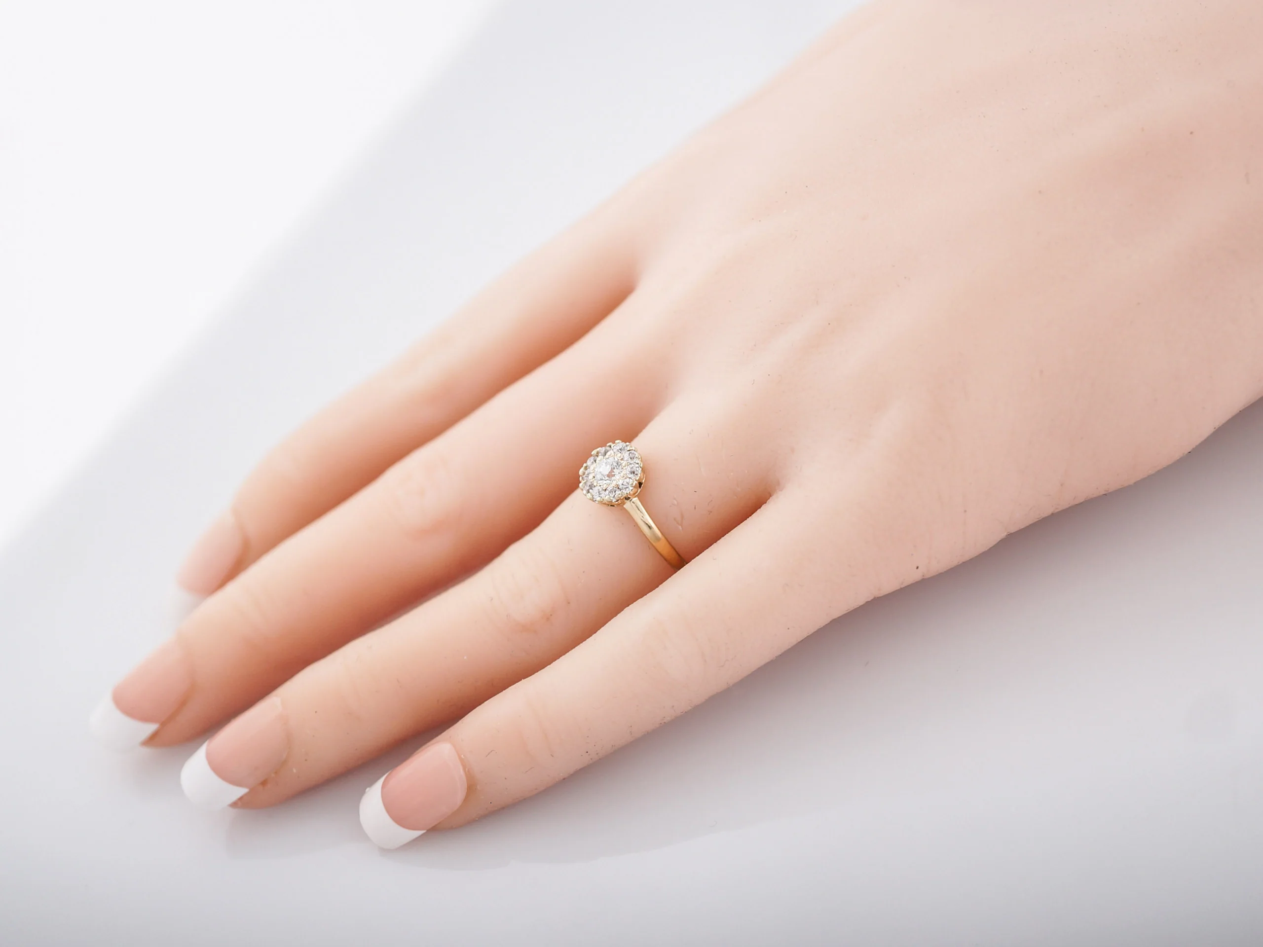 Antique Engagement Ring Victorian .15 Old European Cut Diamond in 14K Yellow Gold - Image 7