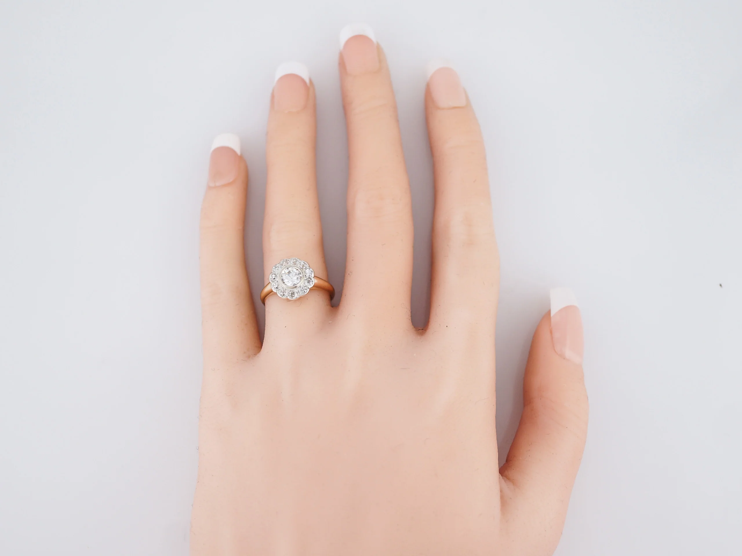 Antique Engagement Ring Victorian .62 Old European Cut Diamond in 14K Yellow & White Gold - Image 6