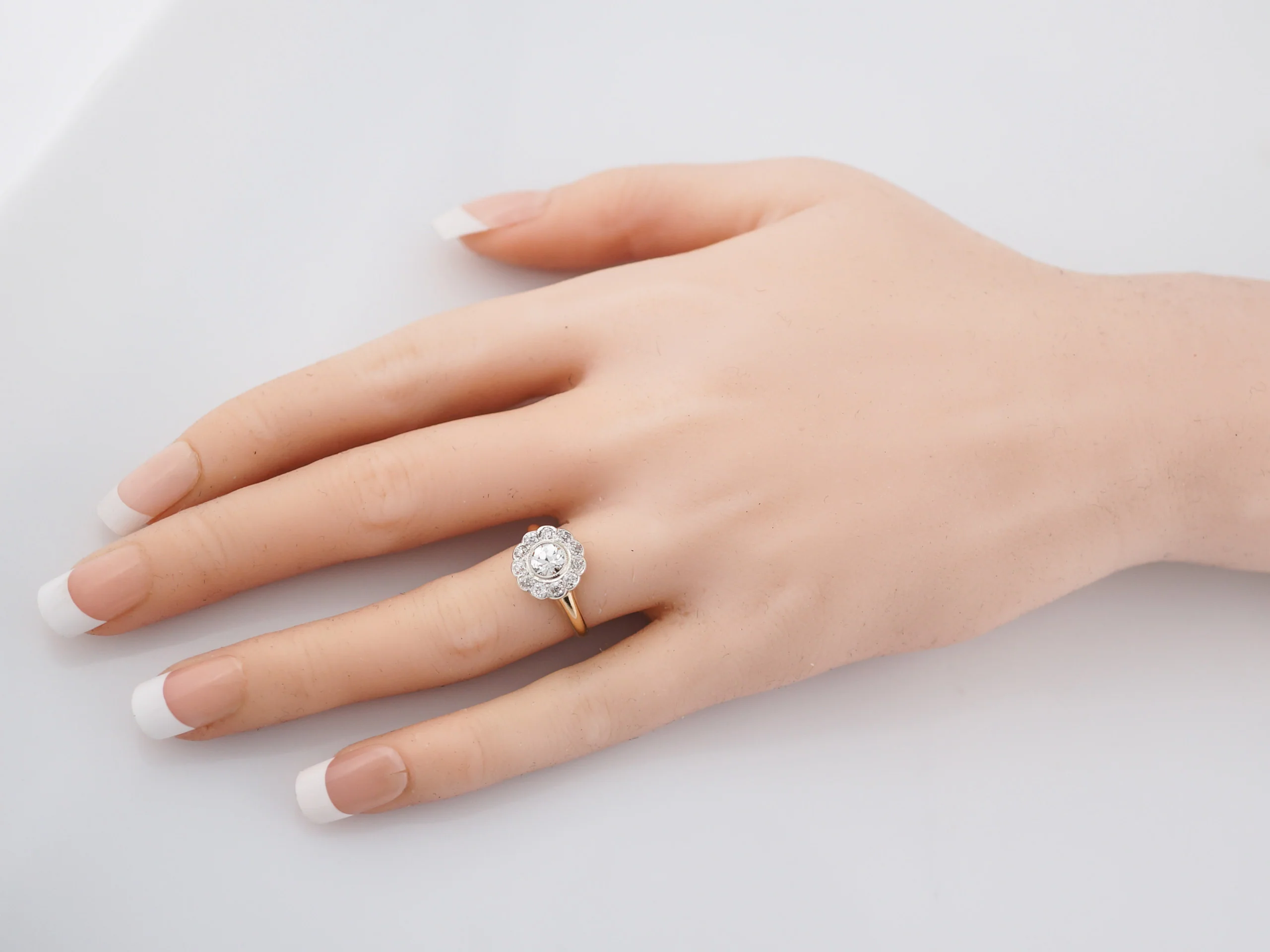 Antique Engagement Ring Victorian .62 Old European Cut Diamond in 14K Yellow & White Gold - Image 7