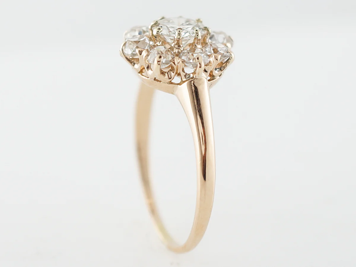Antique Engagement Ring Victorian .68 Old European Cut Diamond in 18k Yellow Gold - Image 4