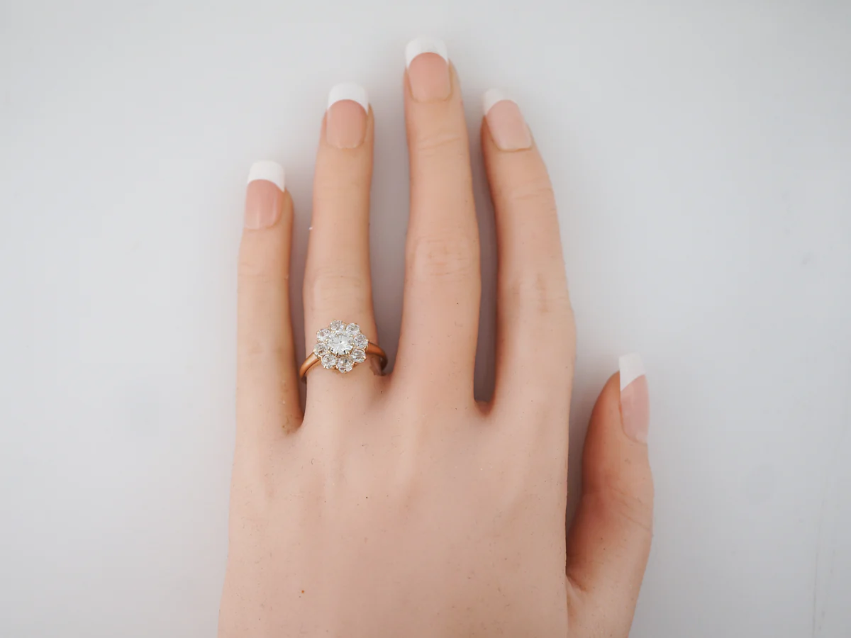 Antique Engagement Ring Victorian .68 Old European Cut Diamond in 18k Yellow Gold - Image 5