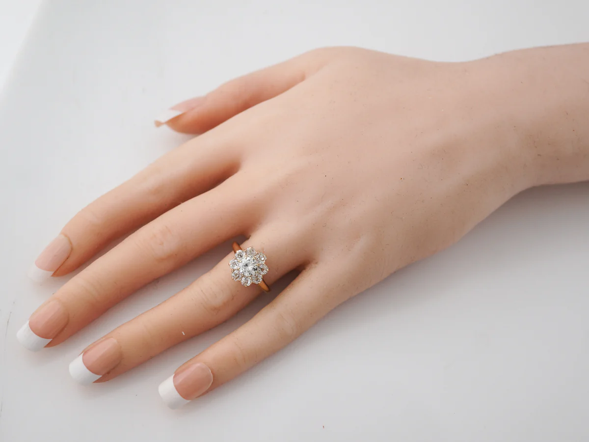 Antique Engagement Ring Victorian .68 Old European Cut Diamond in 18k Yellow Gold - Image 6