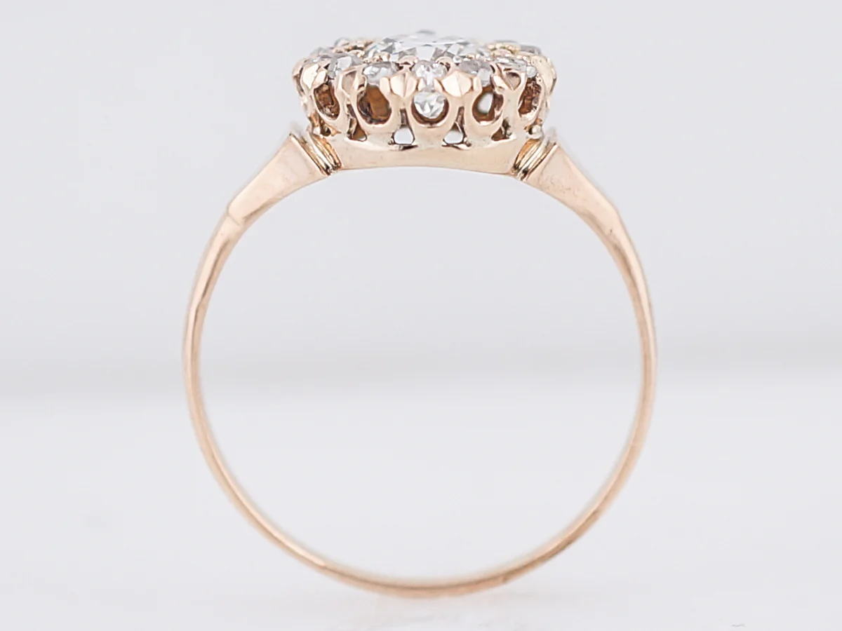 Antique Engagement Ring Victorian .69 Old European Cut Diamond in 14k Yellow Gold - Image 5