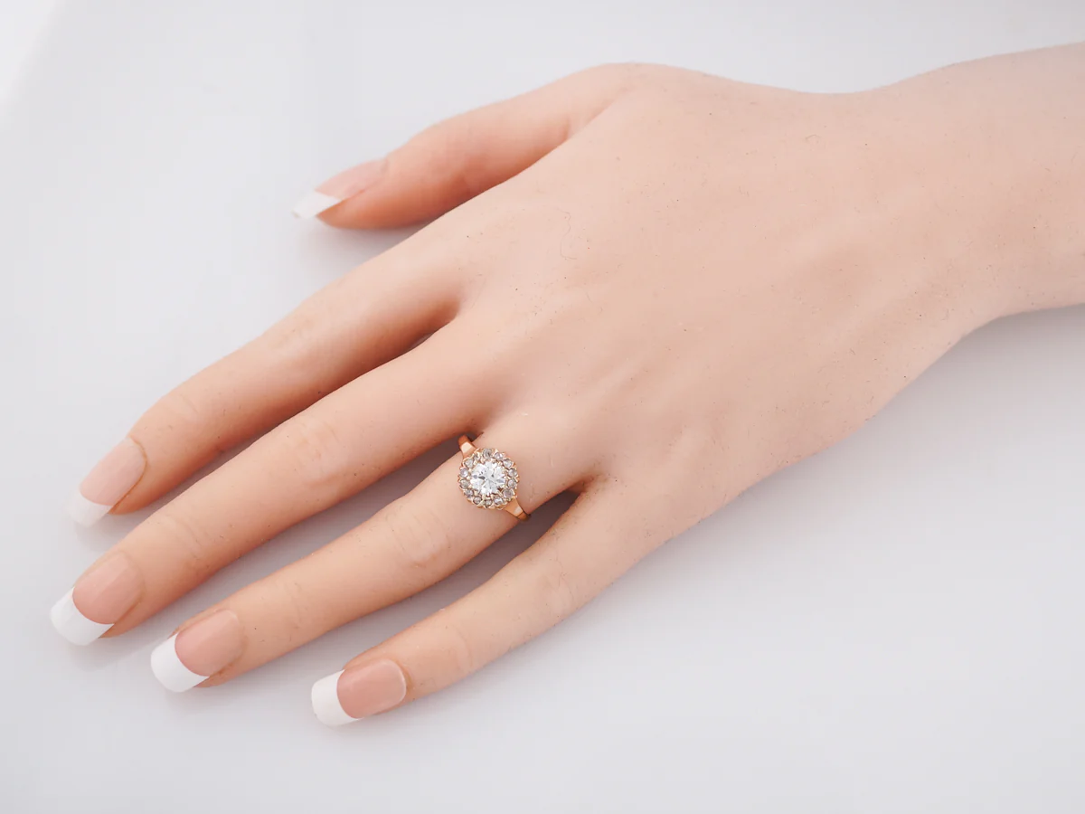 Antique Engagement Ring Victorian .69 Old European Cut Diamond in 14k Yellow Gold - Image 7