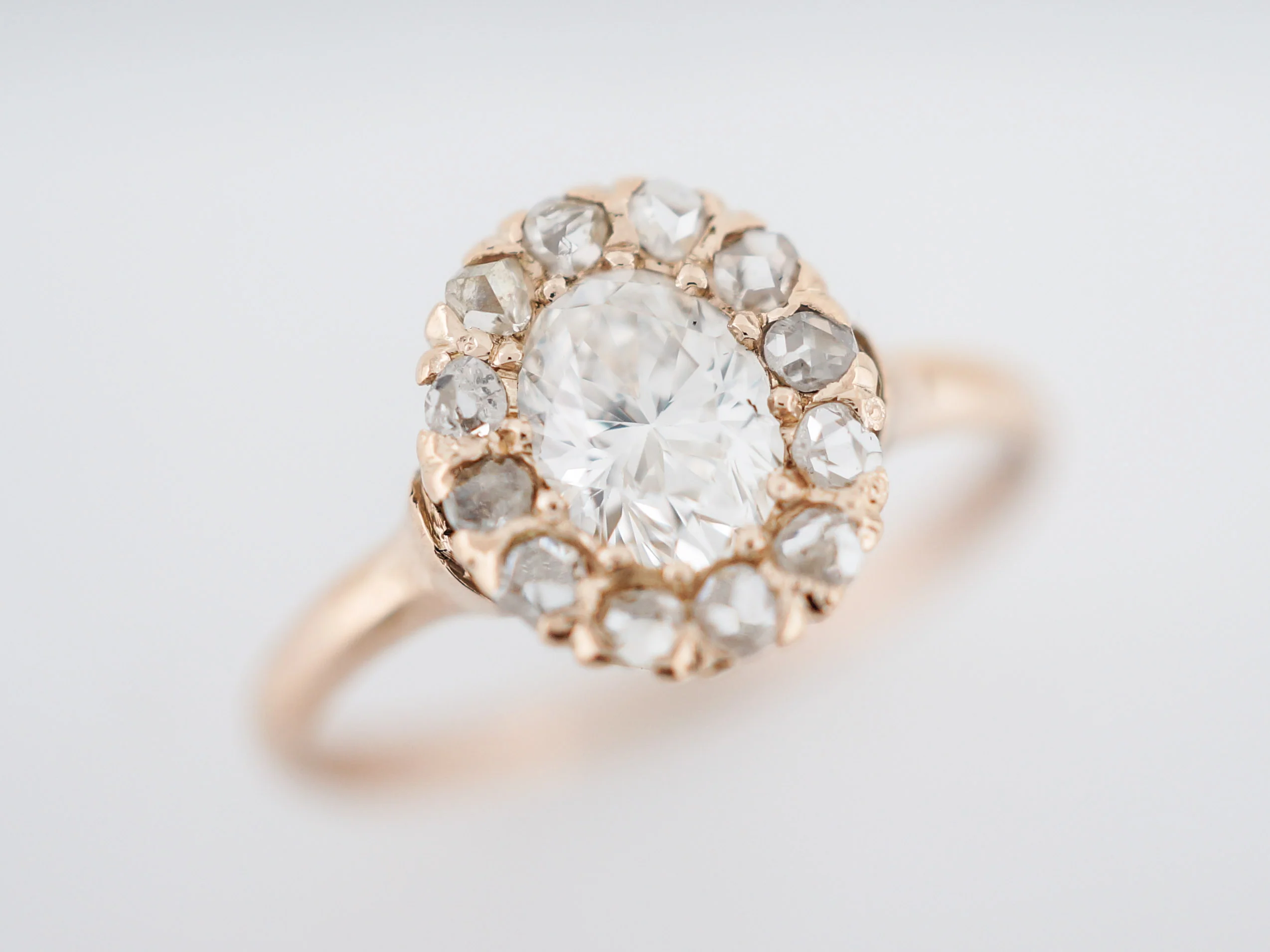 Antique Engagement Ring Victorian GIA .54 Oval Cut Diamond in 14k Yellow Gold - Image 4