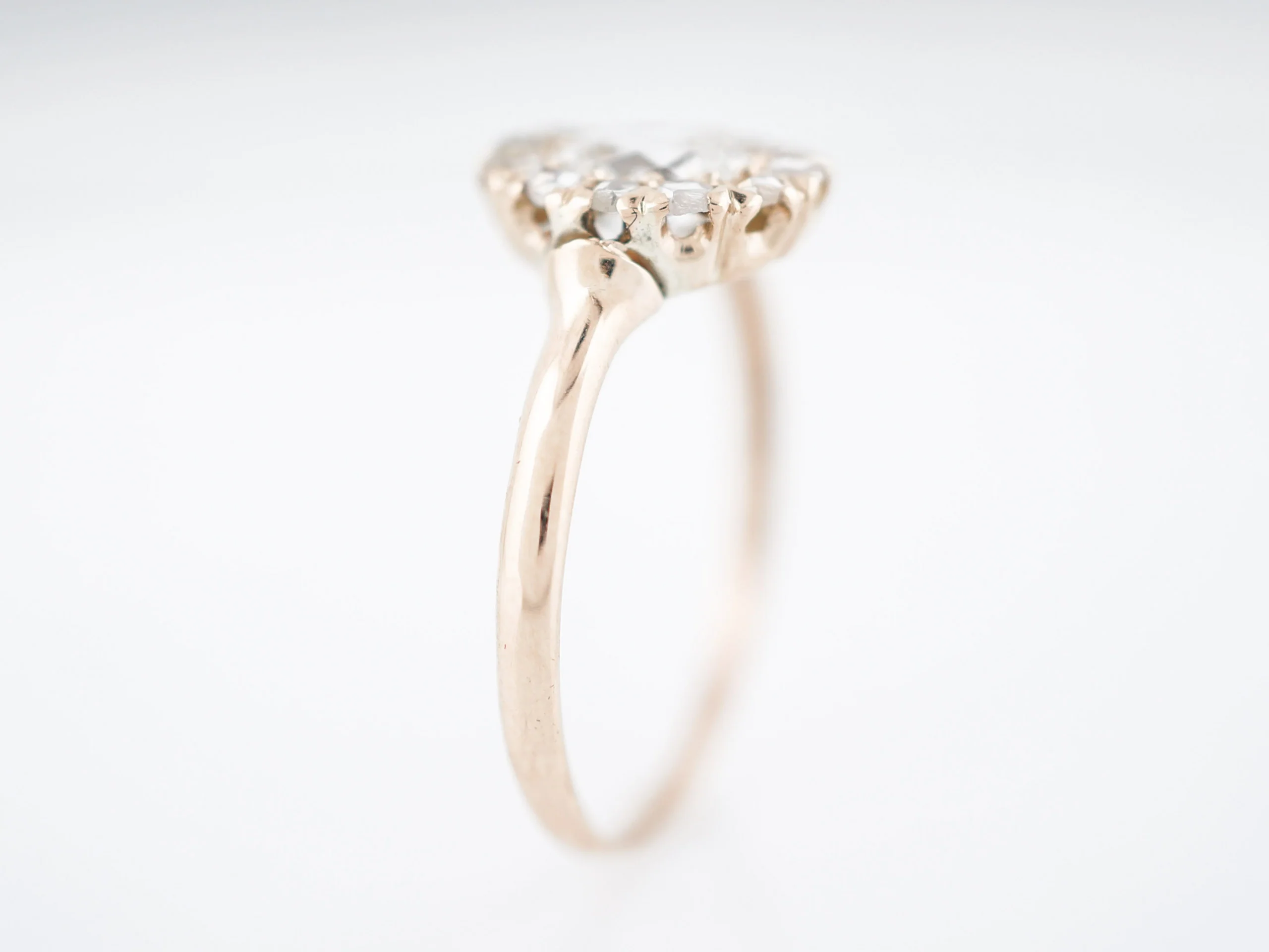 Antique Engagement Ring Victorian GIA .54 Oval Cut Diamond in 14k Yellow Gold - Image 5