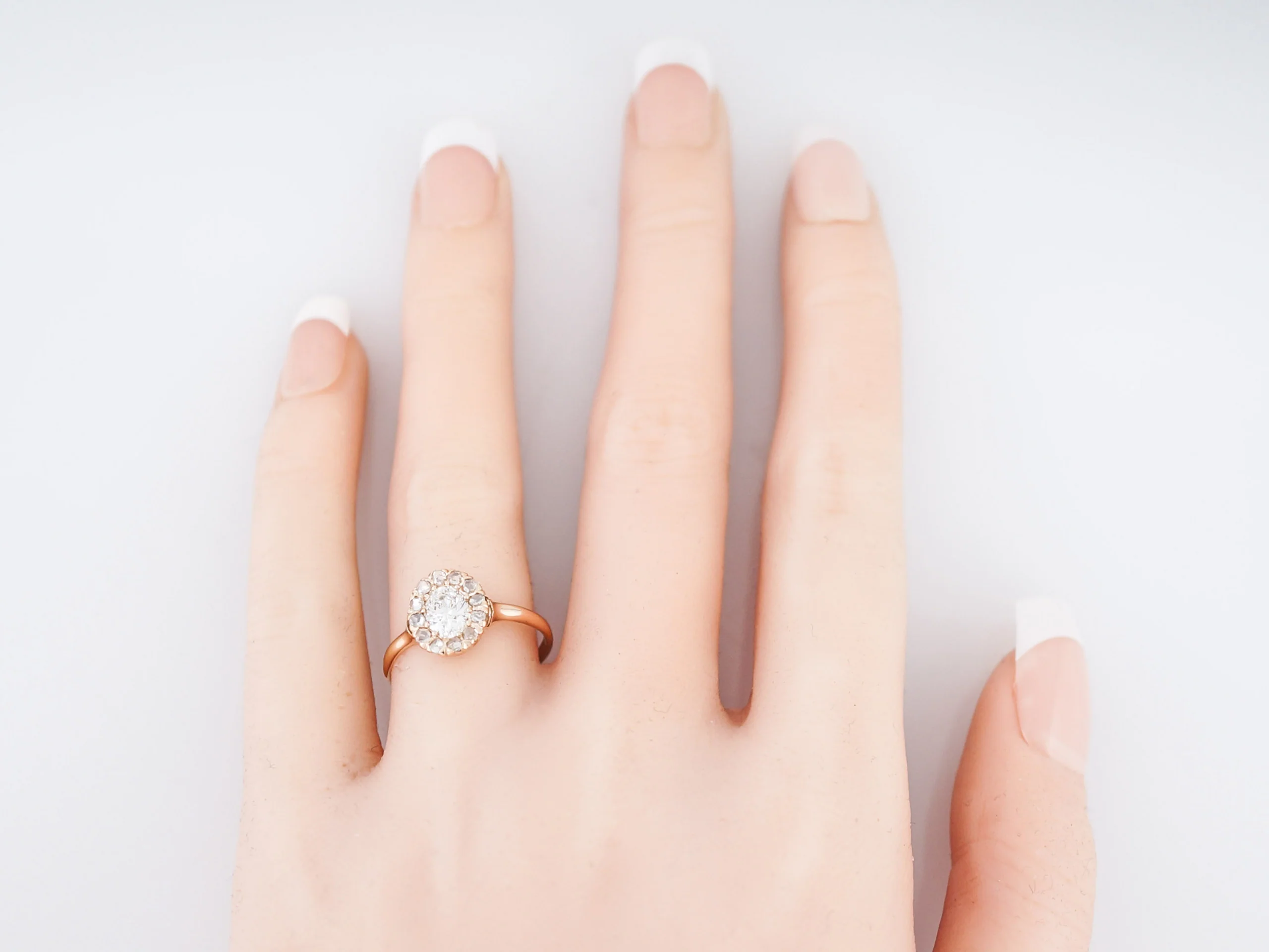 Antique Engagement Ring Victorian GIA .54 Oval Cut Diamond in 14k Yellow Gold - Image 6